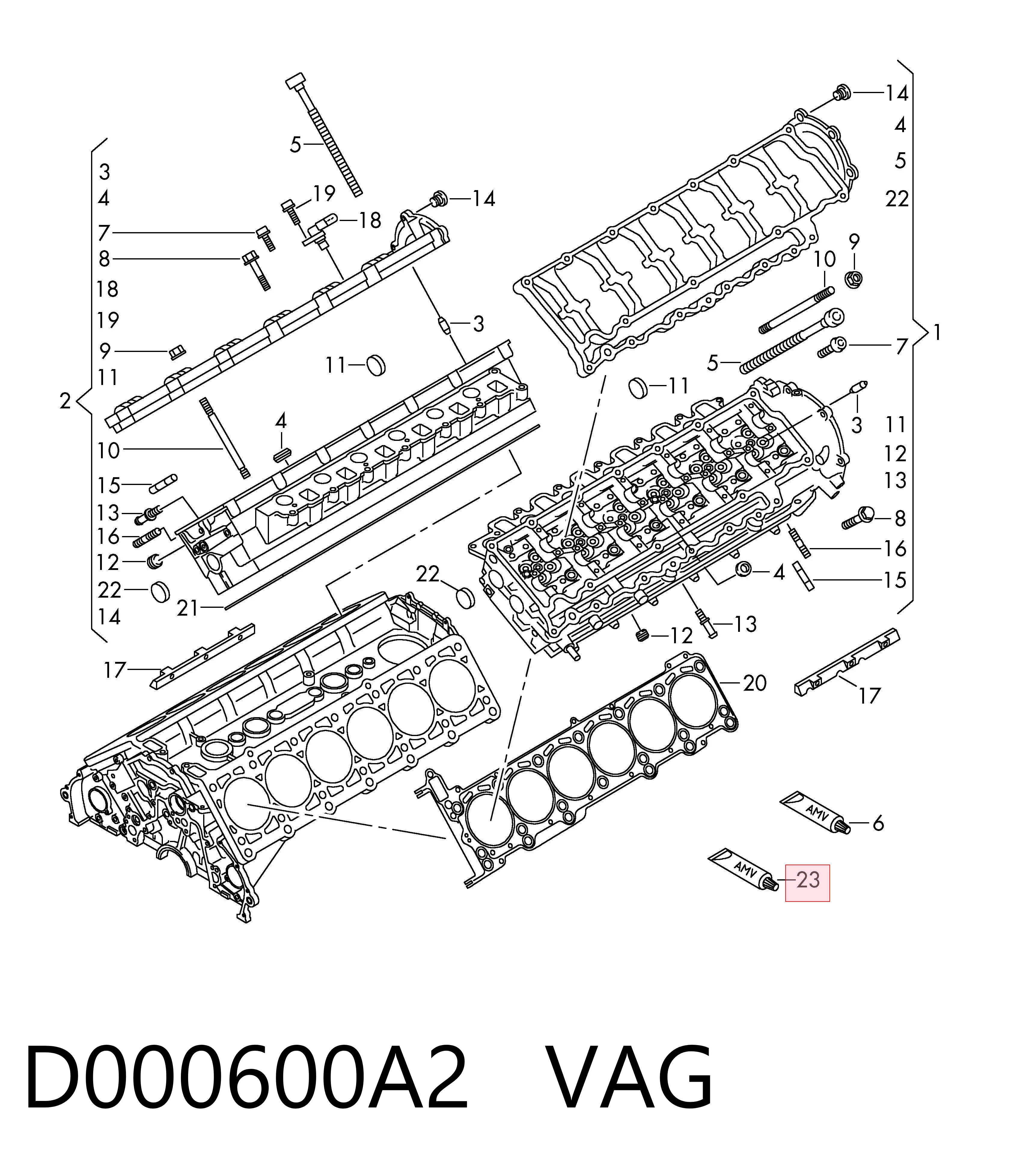 D000600A2 VAG Selante de silicone