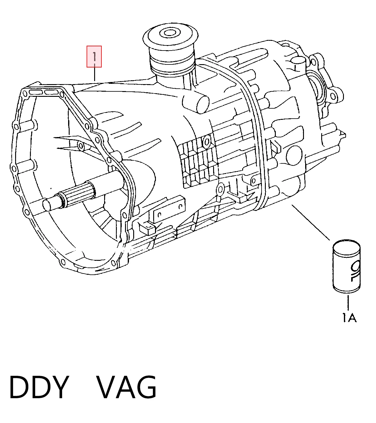 DDY VAG Caixa de Mudança montada (caixa mecânica de velocidades)