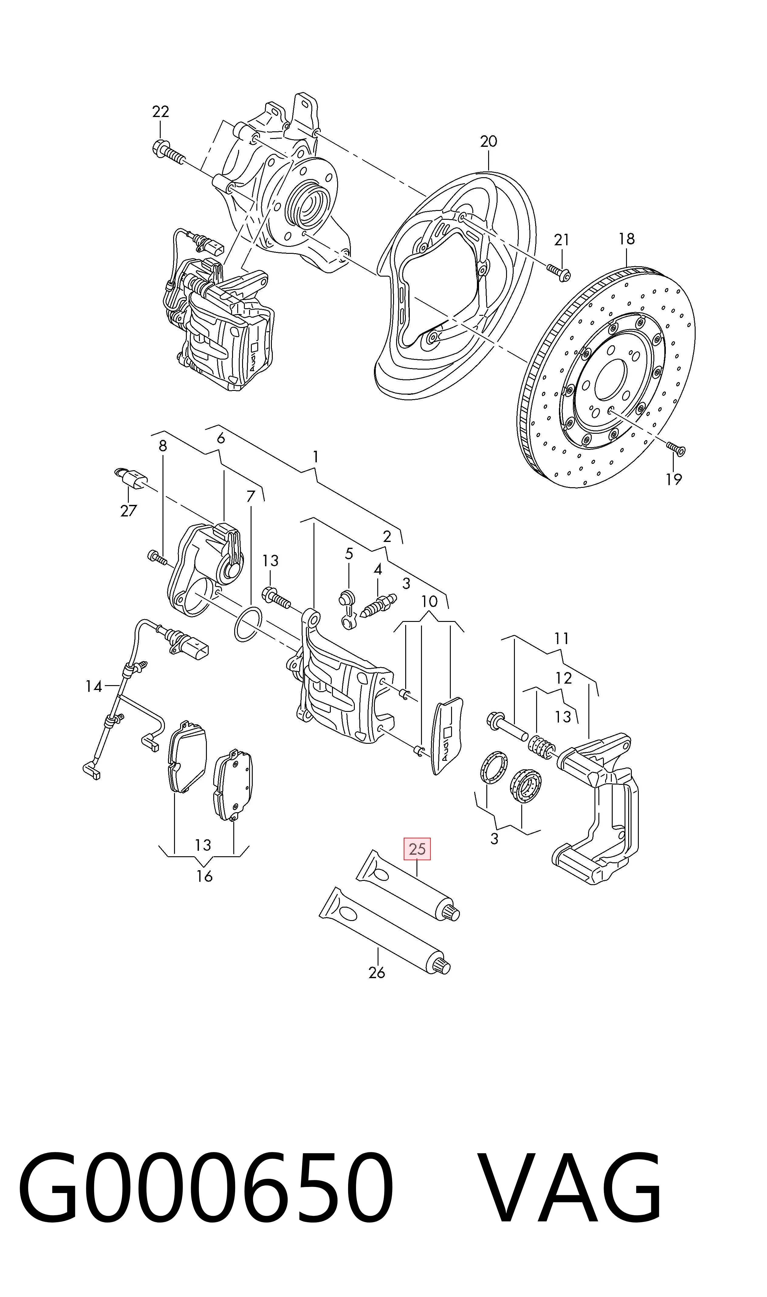 G000650 VAG Lubrificante para a montagem de injetores