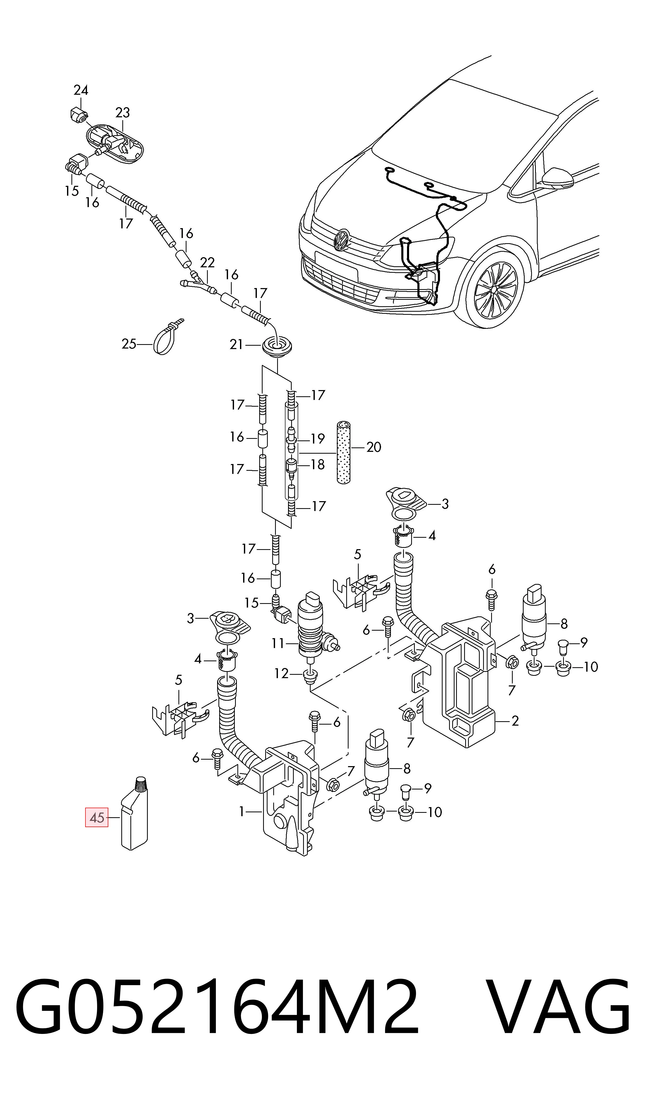 Fluido para lavador de pára-brisas Peugeot/Citroen 892332840 preço, a partir de 5,30 USD