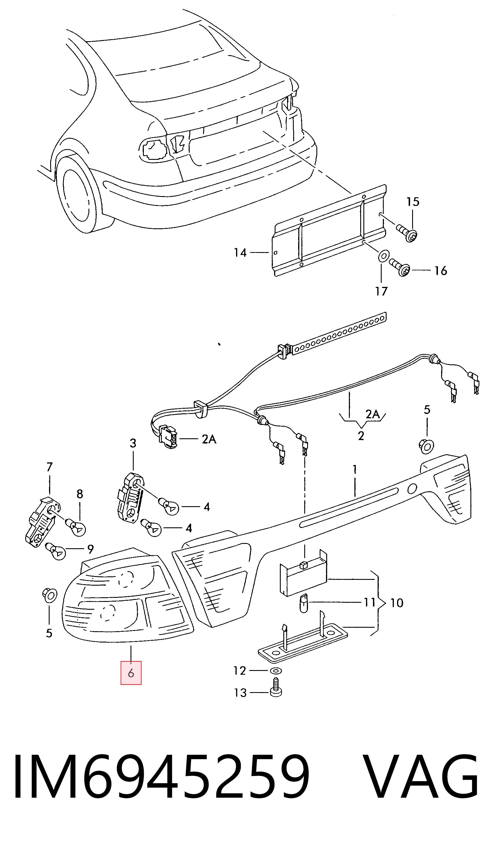  Lanterna traseira direita Seat Toledo II sedan (1M2) (1999 - 2006) II