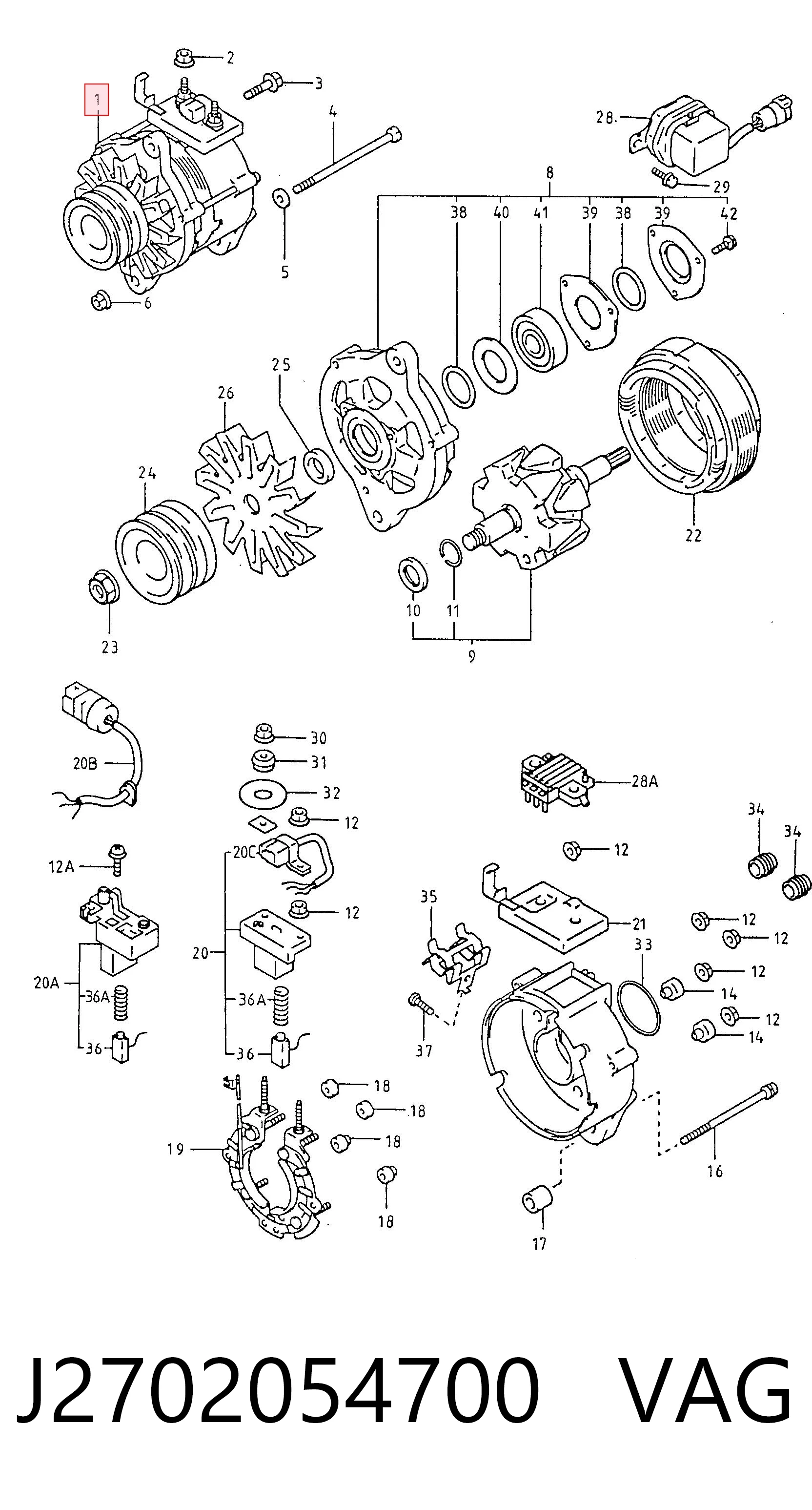 Gerador para Toyota Hiace H10