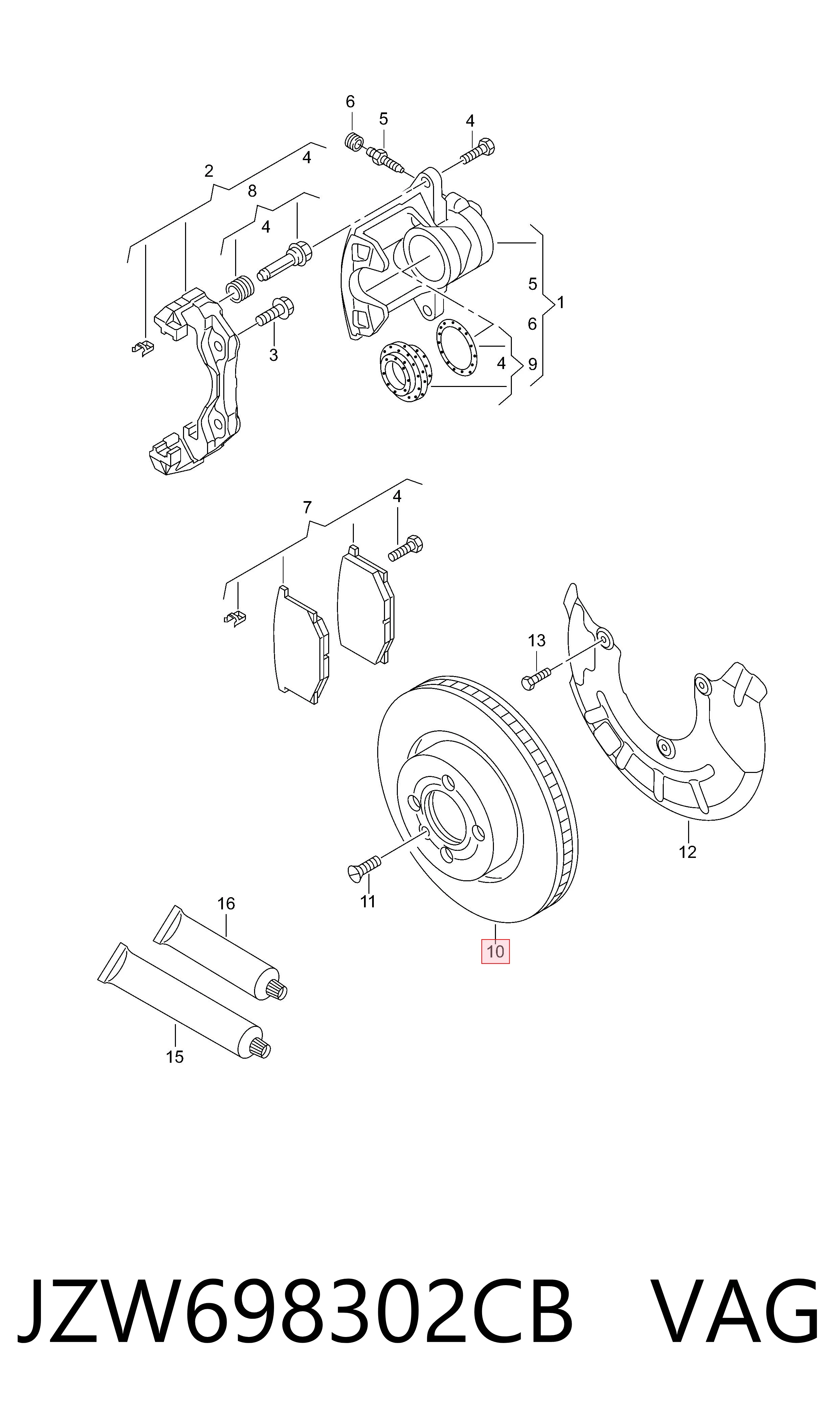 JZW698302CB VAG