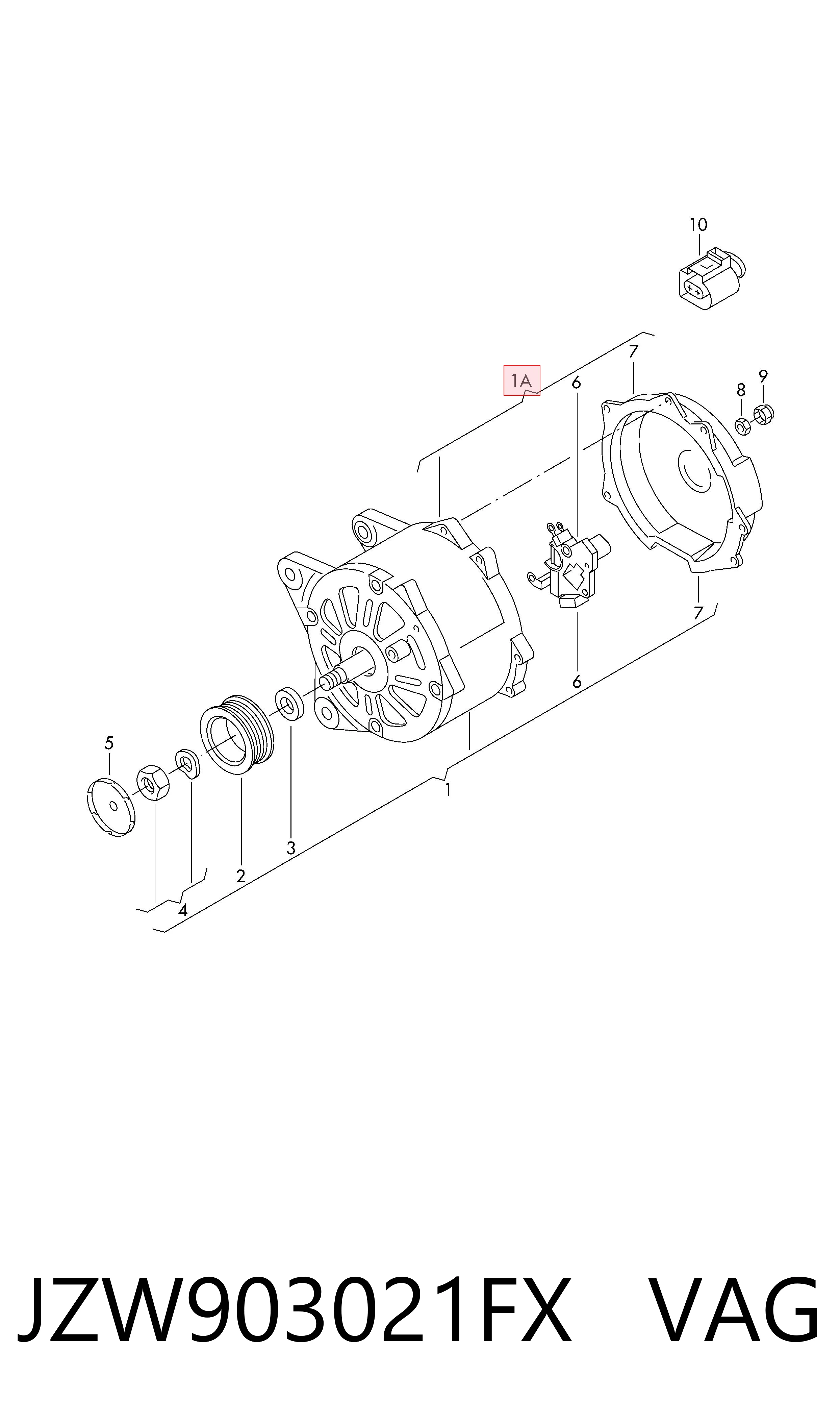 JZW903021FX VAG Gerador