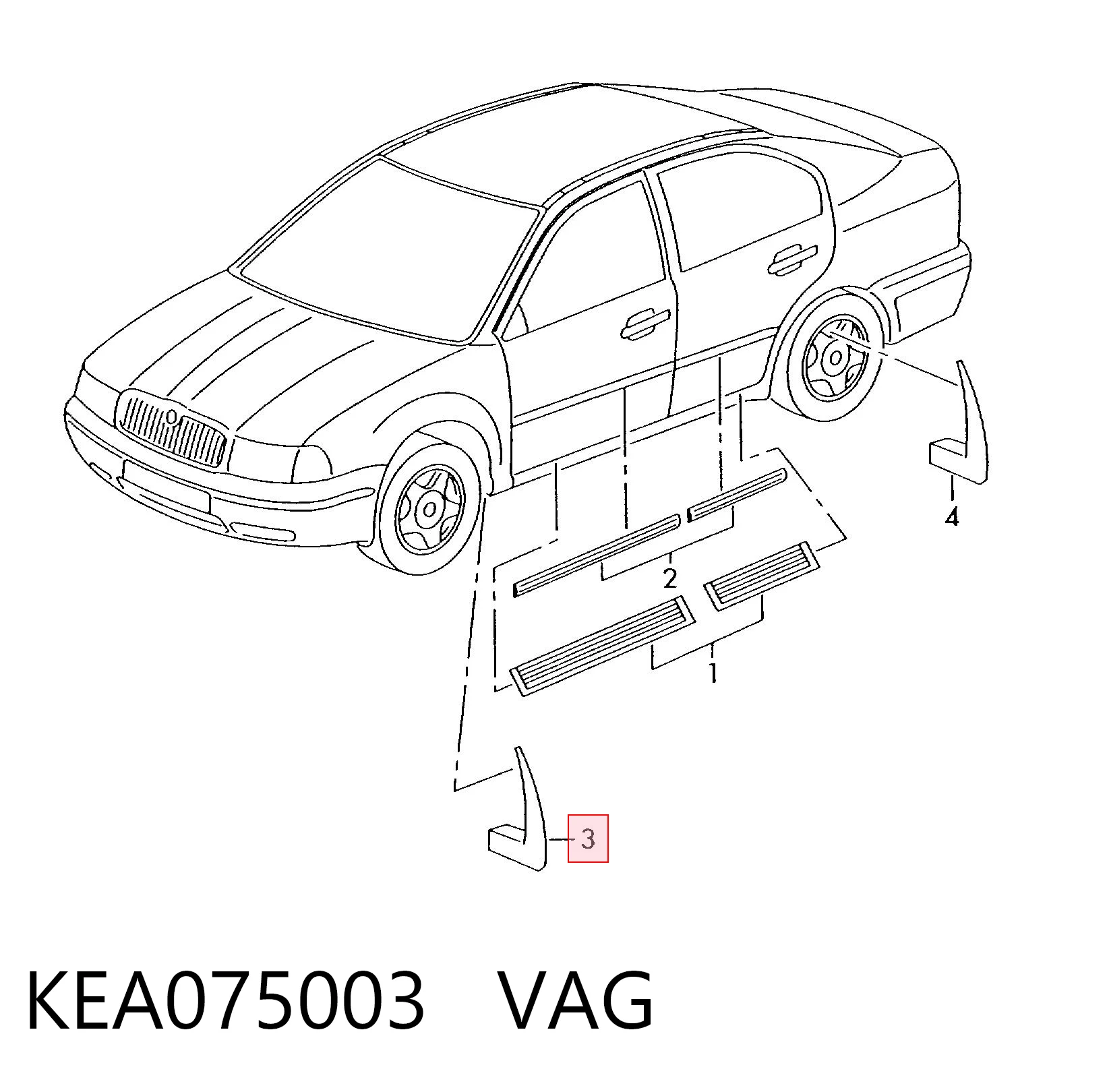 Protetores de lama dianteiros, kit para Skoda Octavia TOUR I A4 1U2