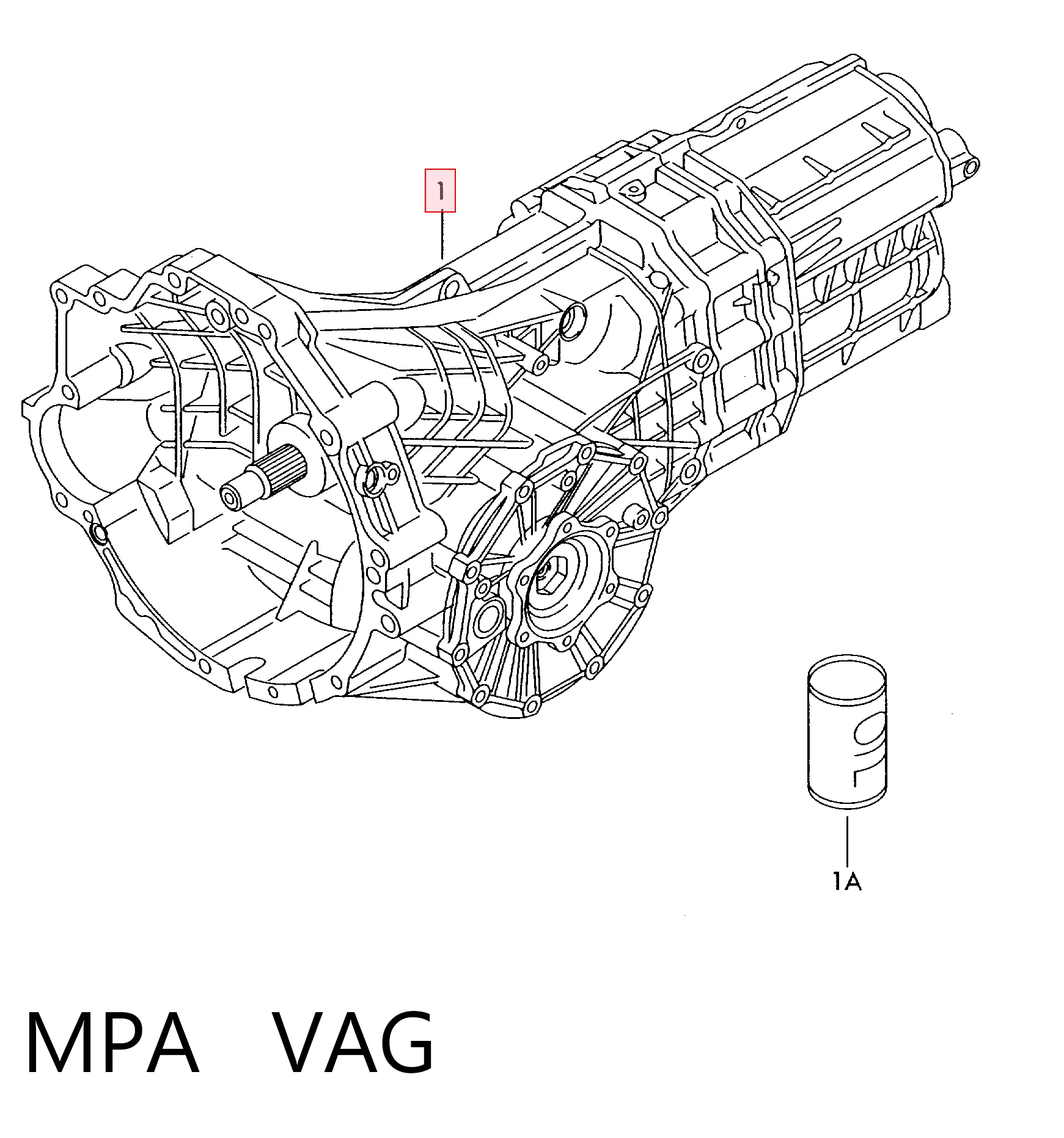 MPA VAG Caixa de Mudança montada (caixa mecânica de velocidades)