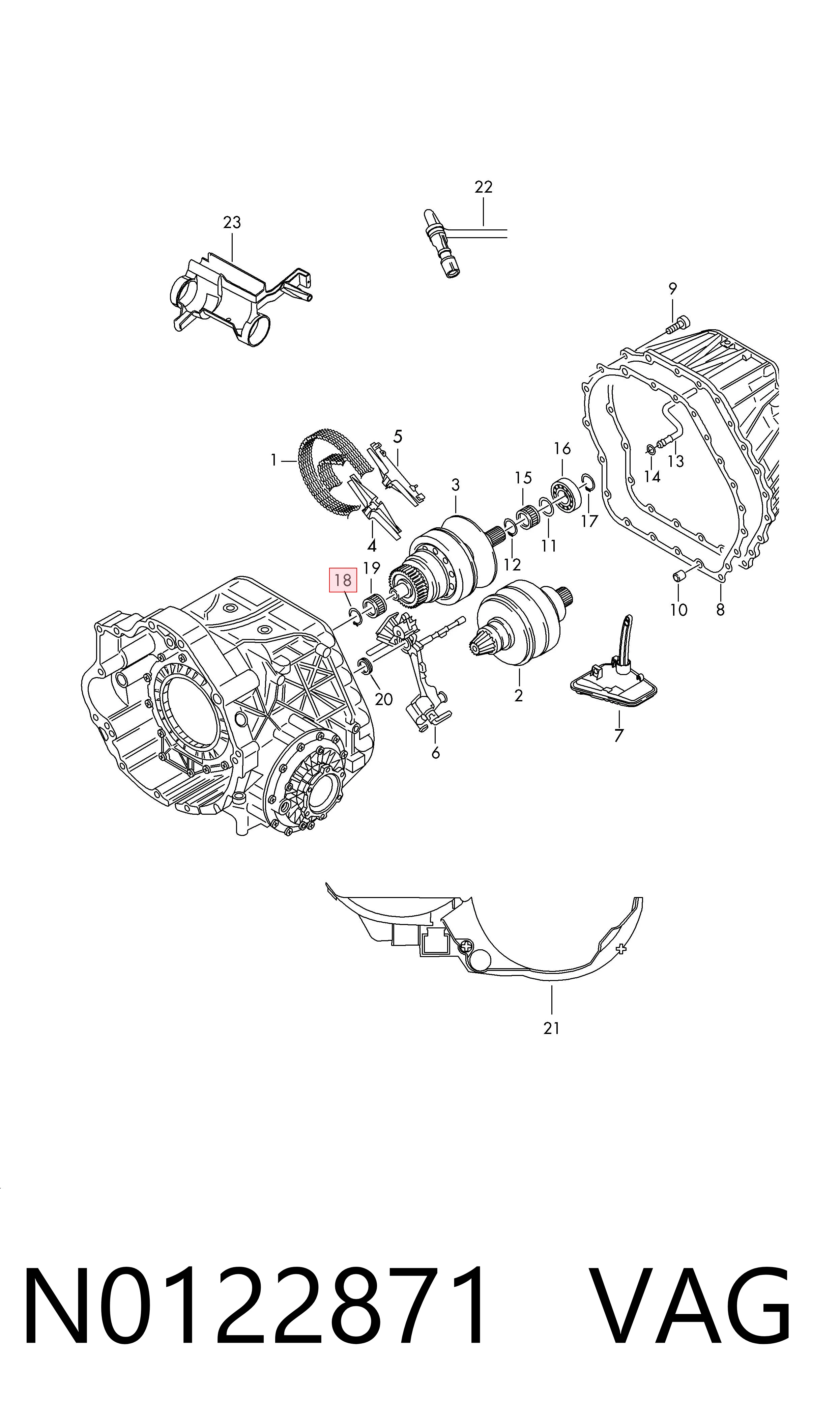 N0122871 VAG Tanque de recepção do secador de aparelho de ar condicionado