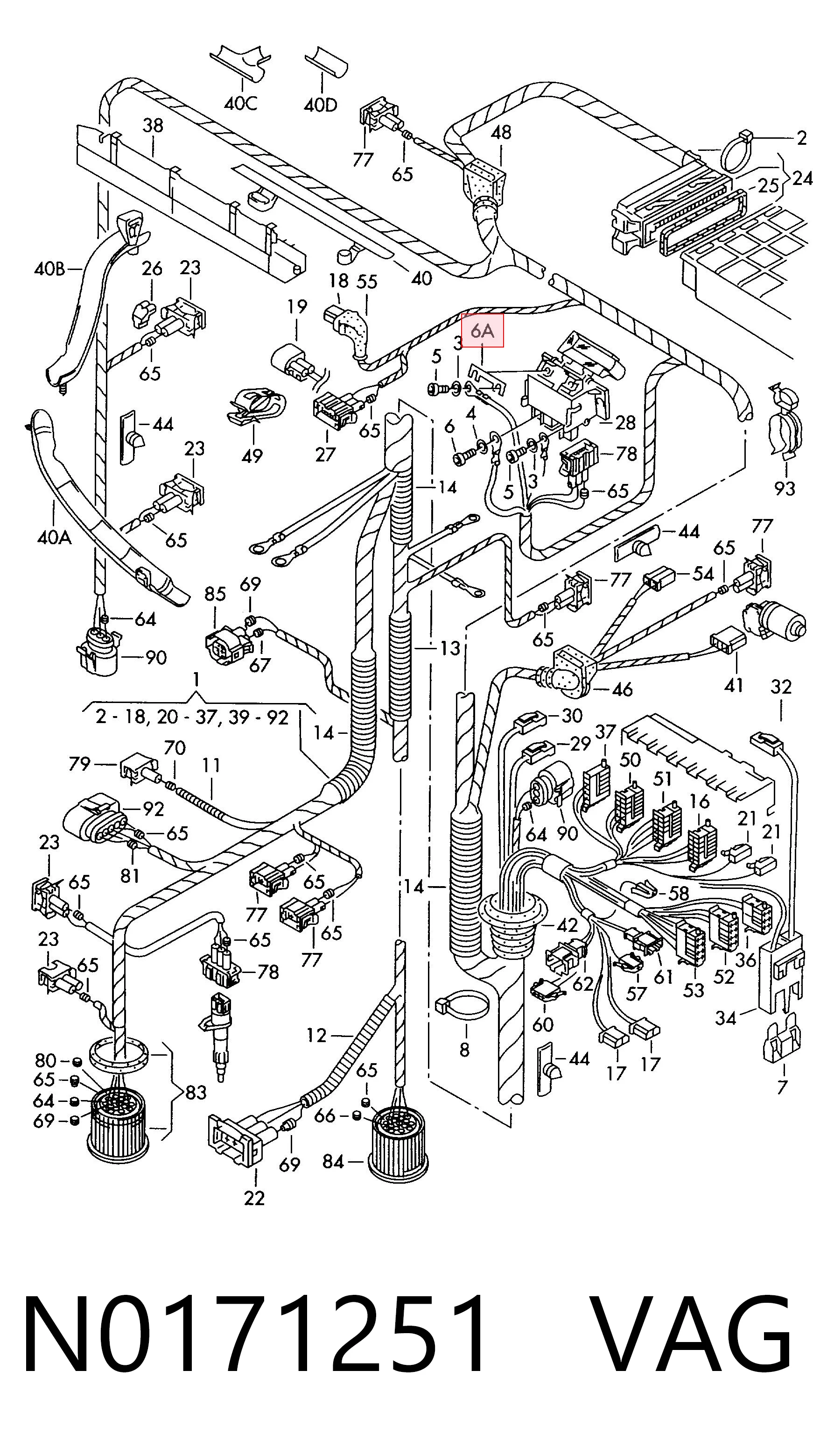 N0171251 VAG Dispositivo de segurança
