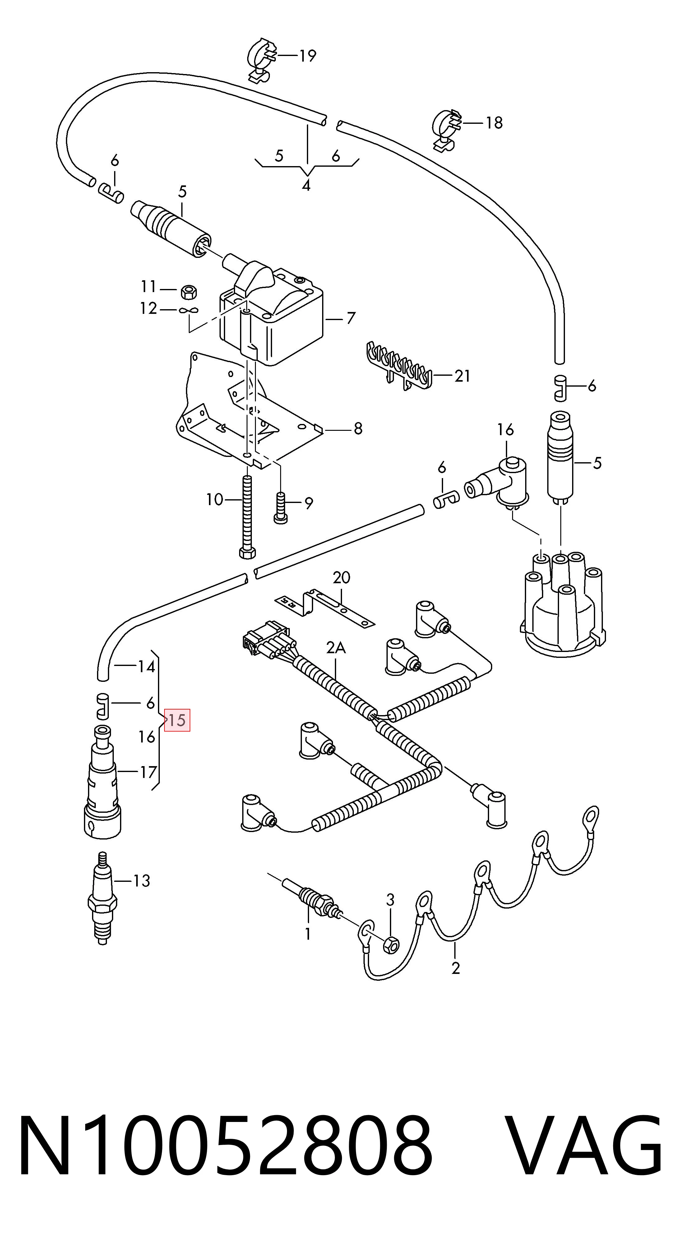 N10052808 VAG Fios de alta voltagem, kit