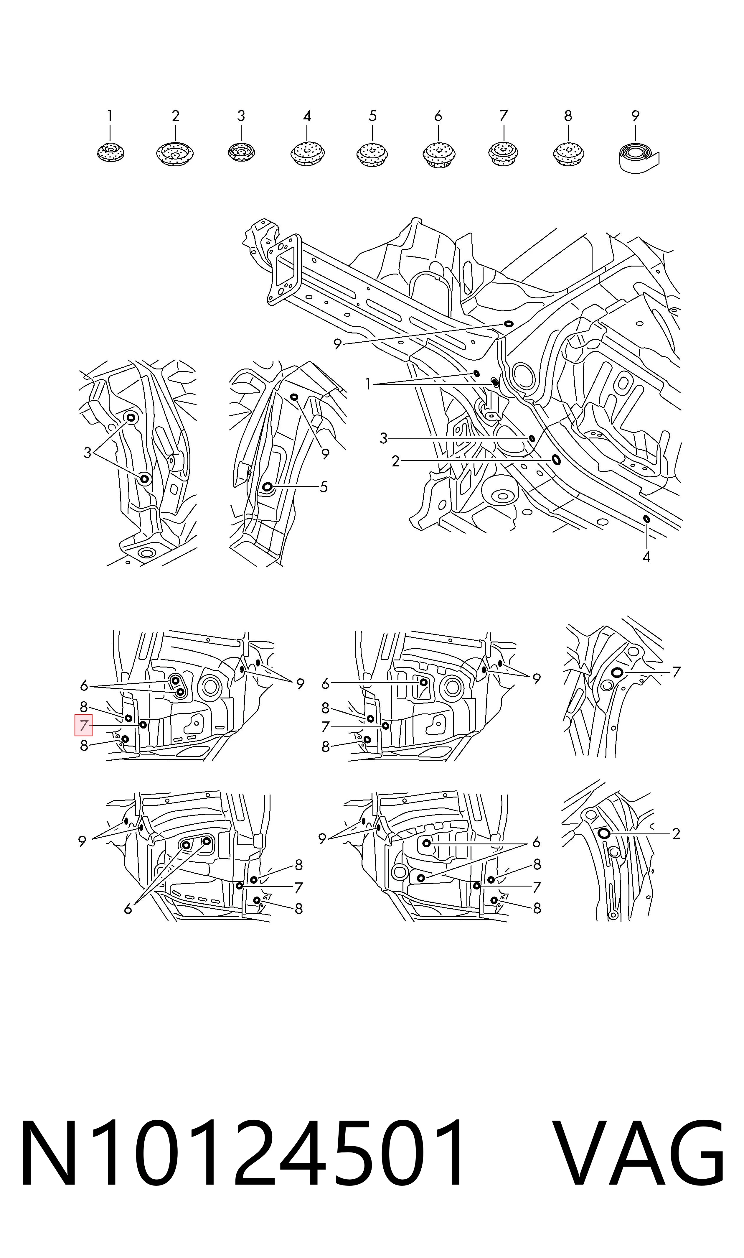  VAG N10124501 preço, a partir de 0,78 USD