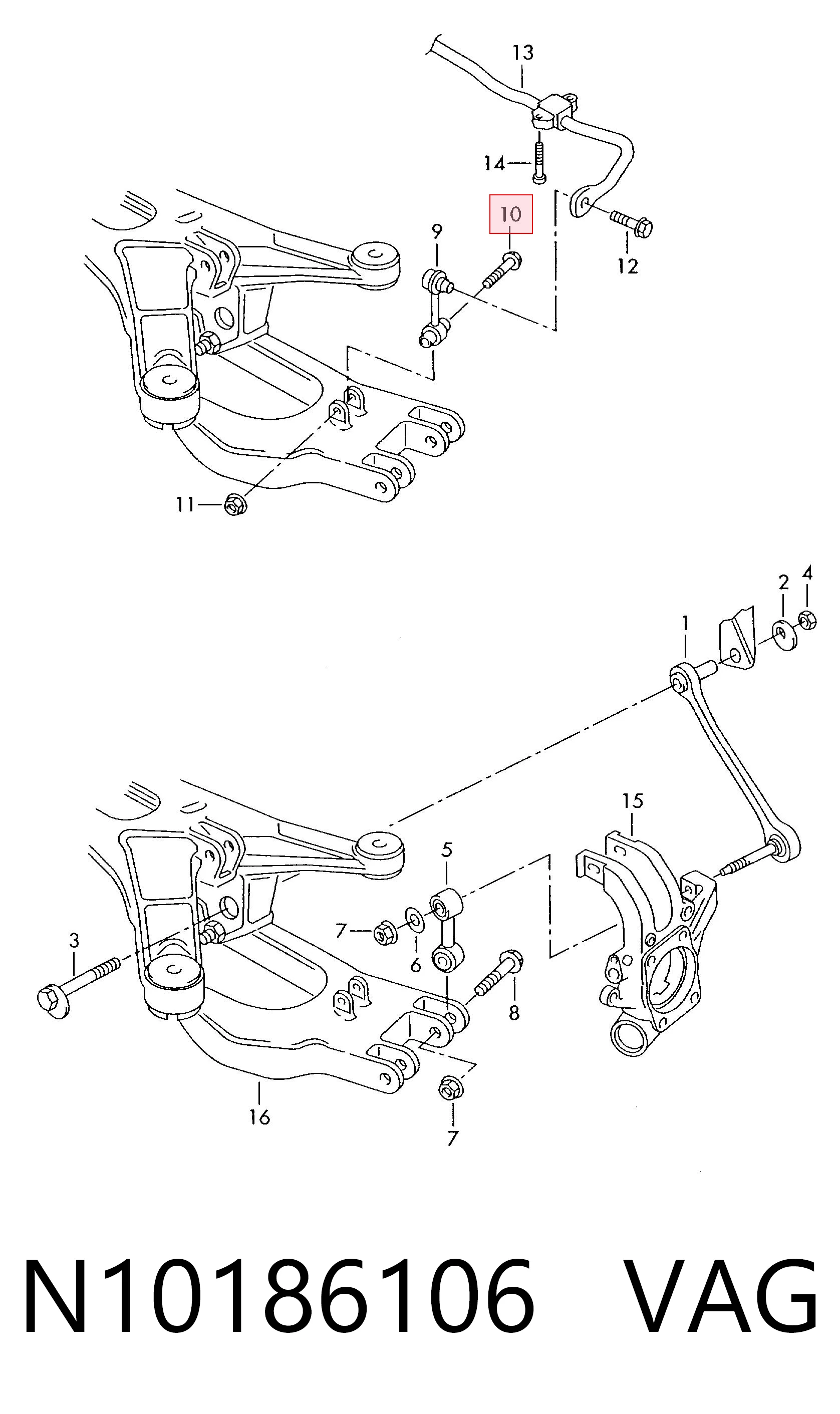  VAG N10186106 preço, a partir de 7,13 USD