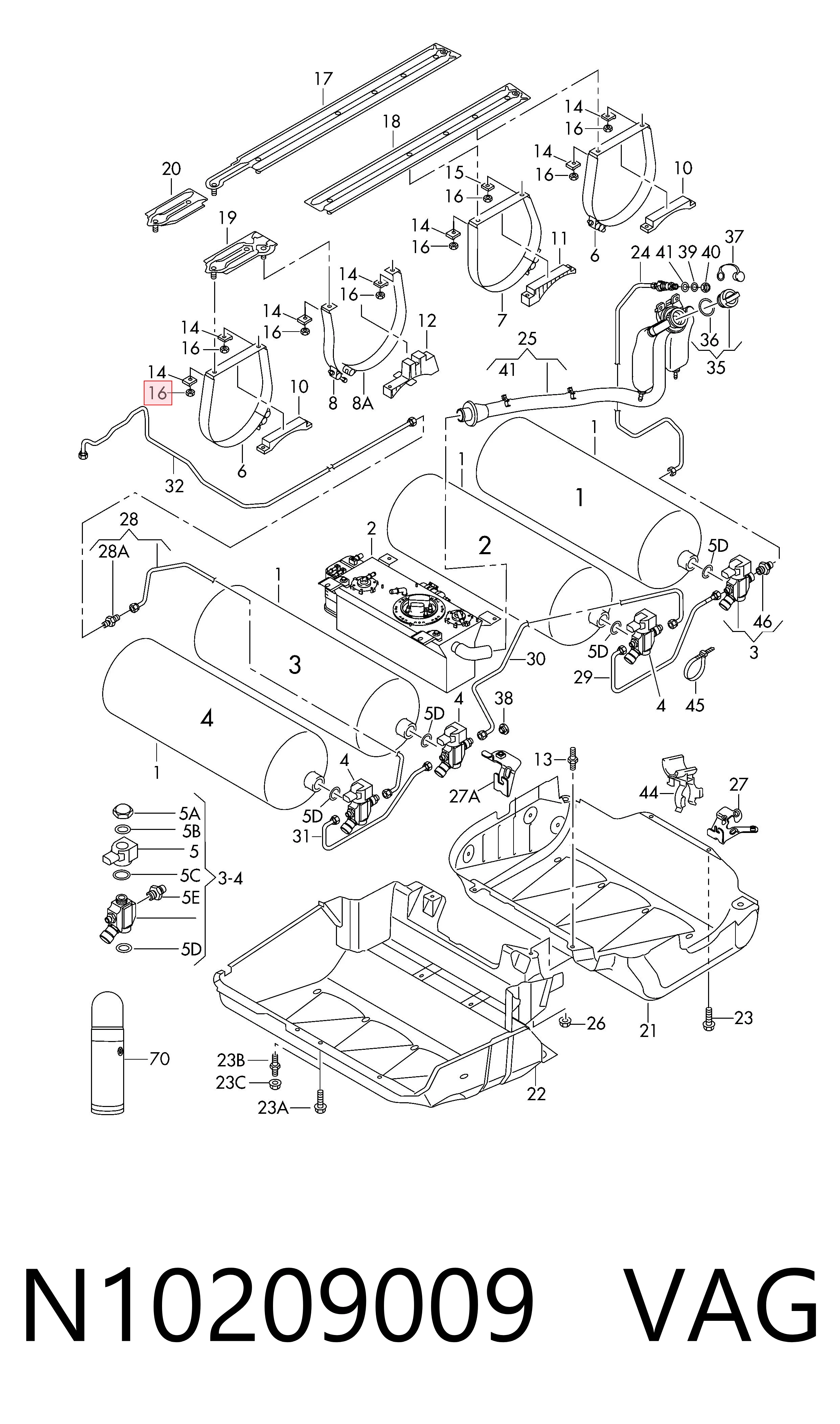 Porca de fixação de tubo de admissão do silenciador (de calças) VAG N10209009 preço, a partir de 1,10 USD