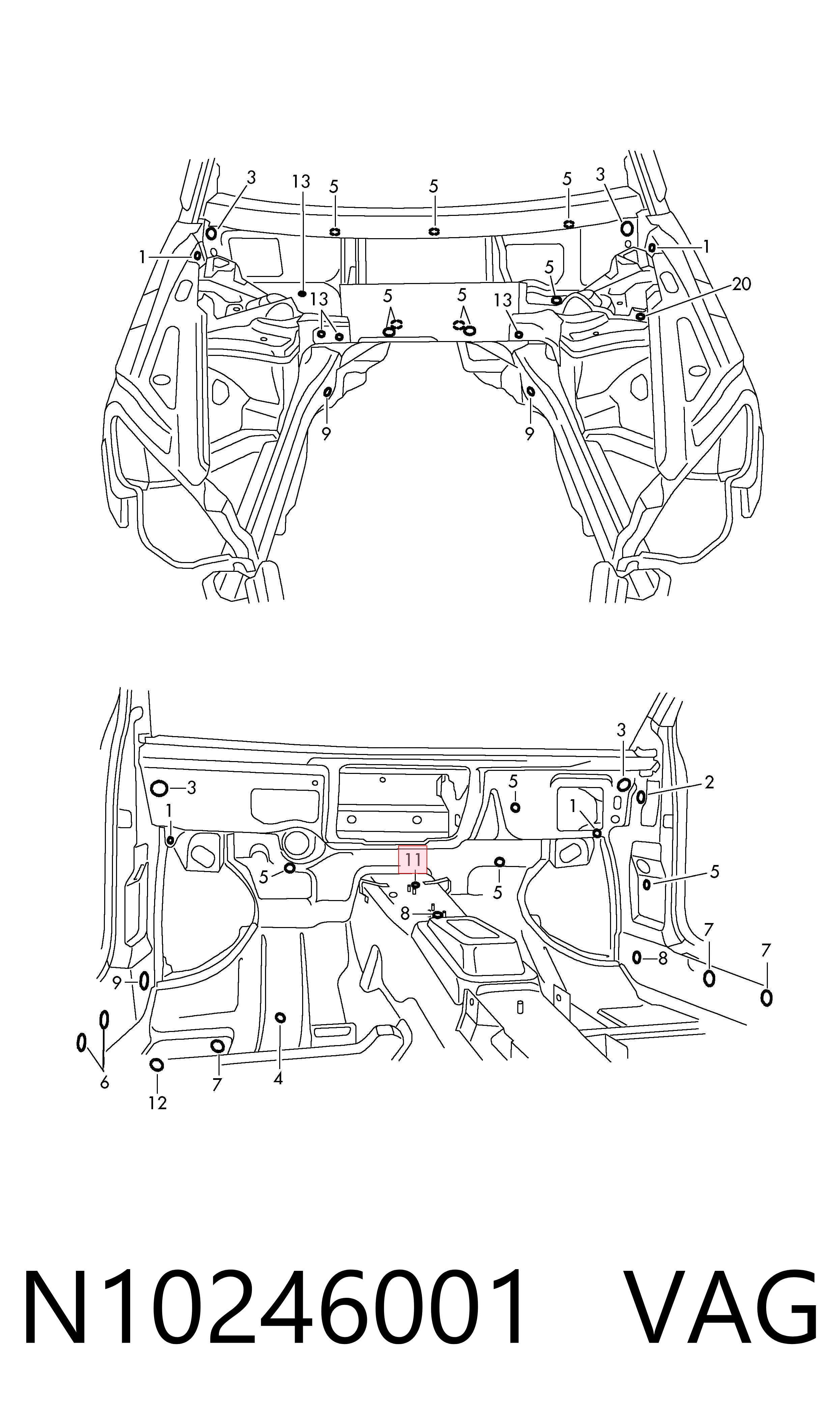  VAG N10246001 preço, a partir de 0,92 USD