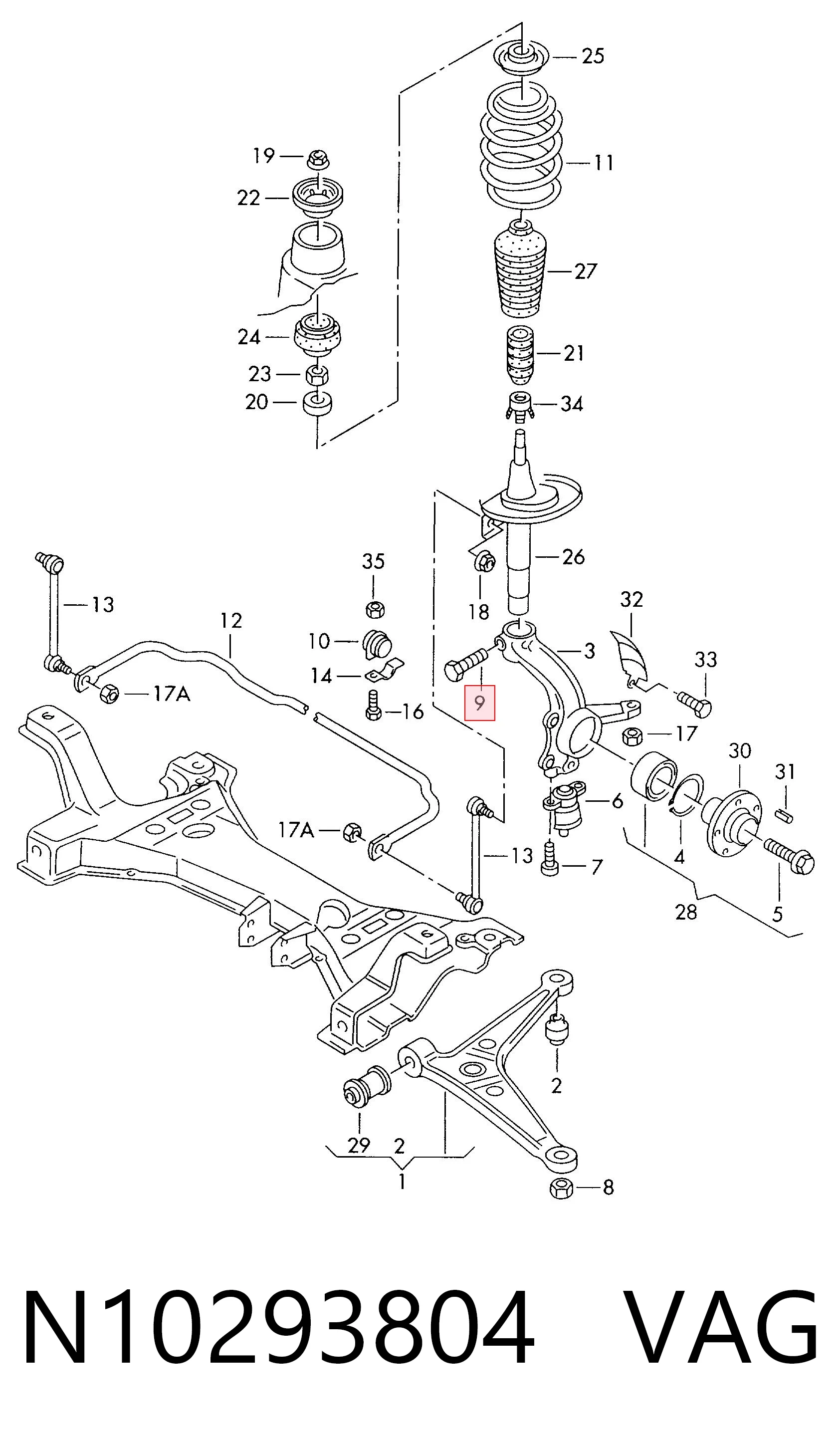 N10293804 VAG Parafuso
