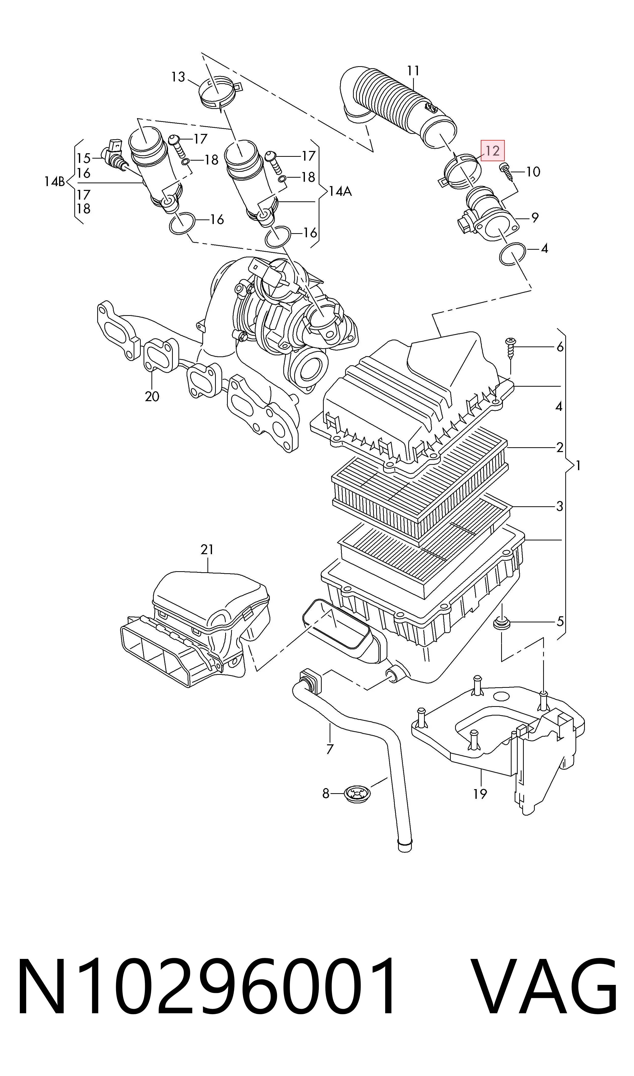 VAG N10296001 preço, a partir de 12,56 USD
