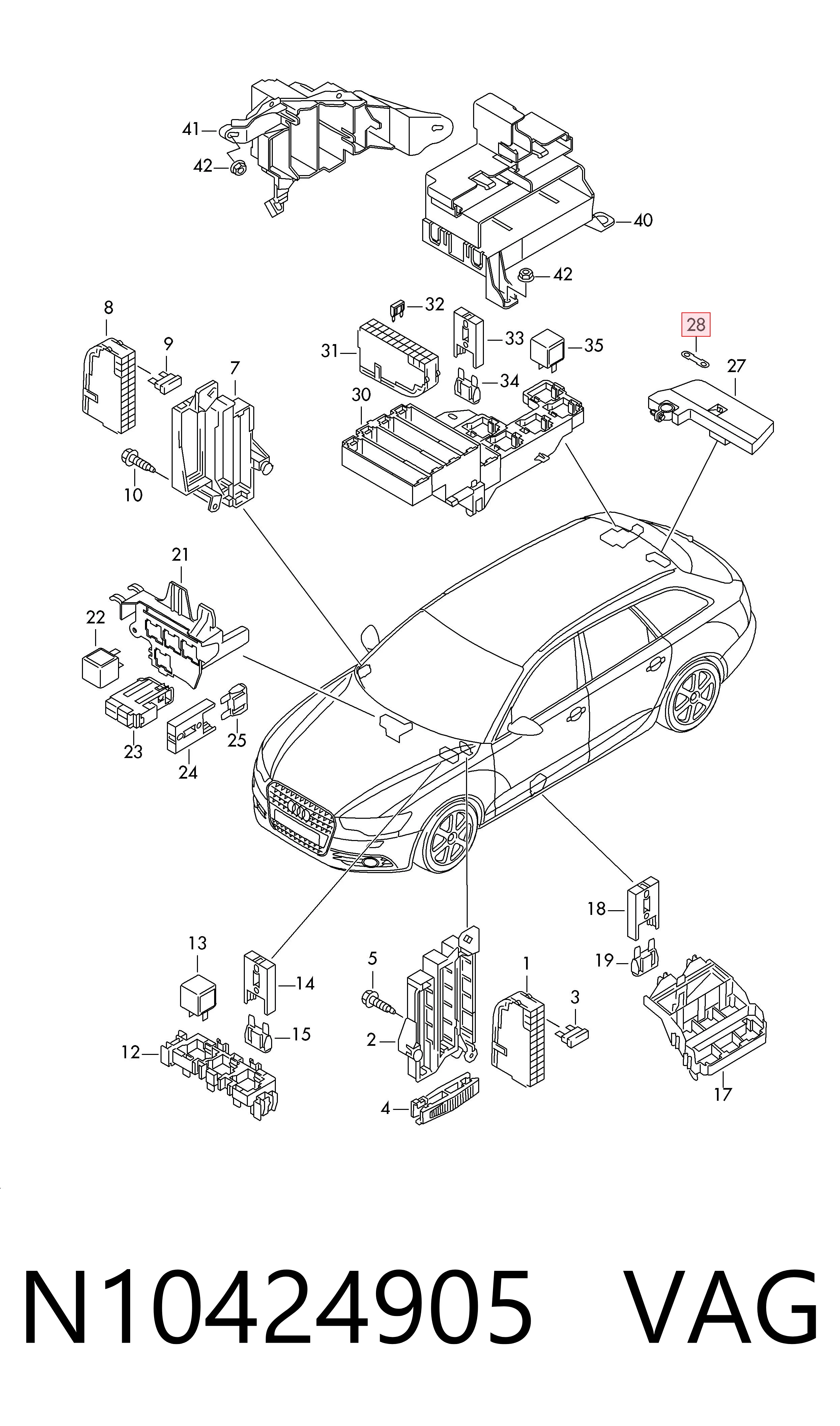 Dispositivo de segurança VAG N10424905 preço, a partir de 1,12 USD