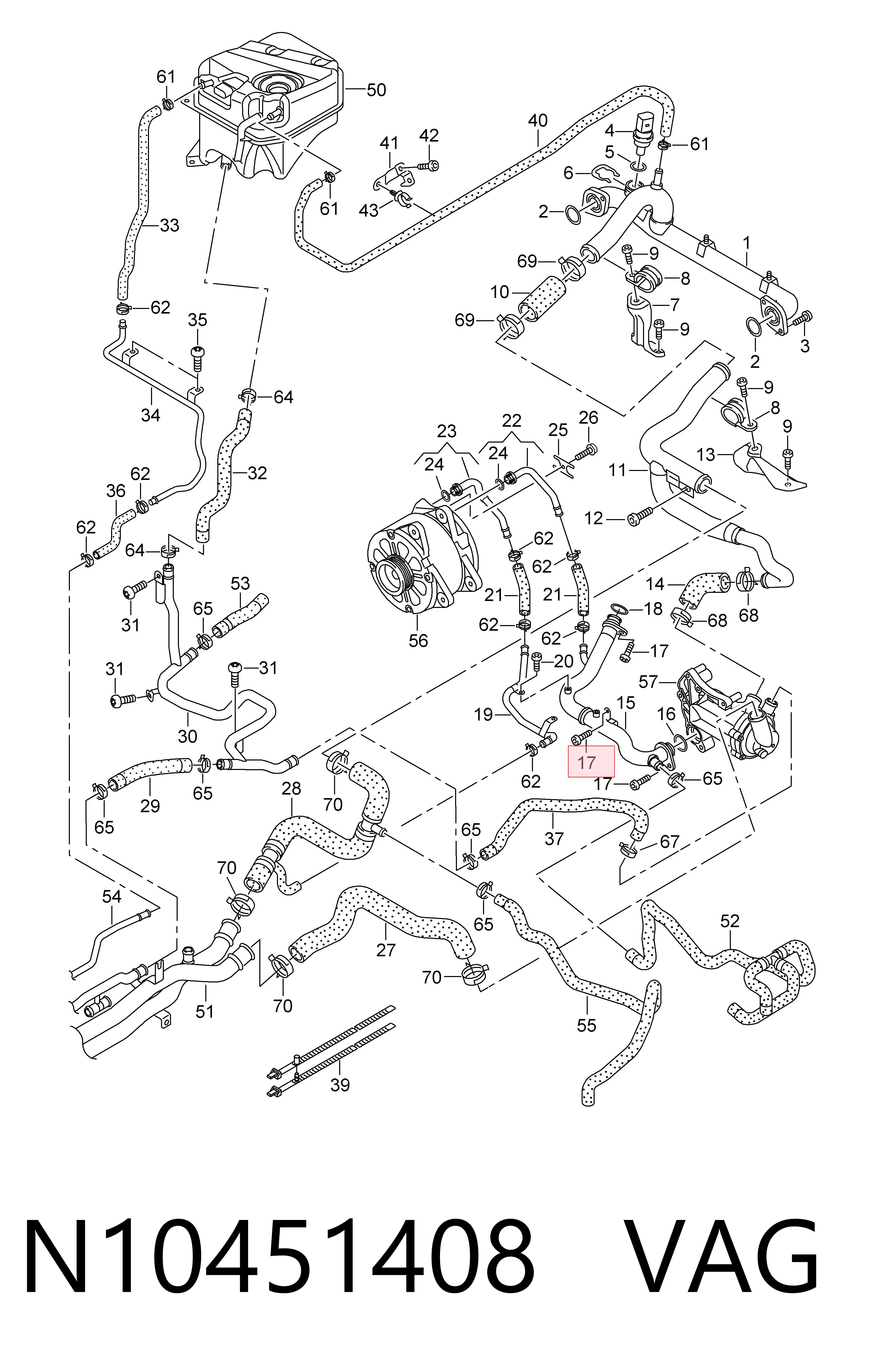  VAG N10451408 preço, a partir de 1,84 USD