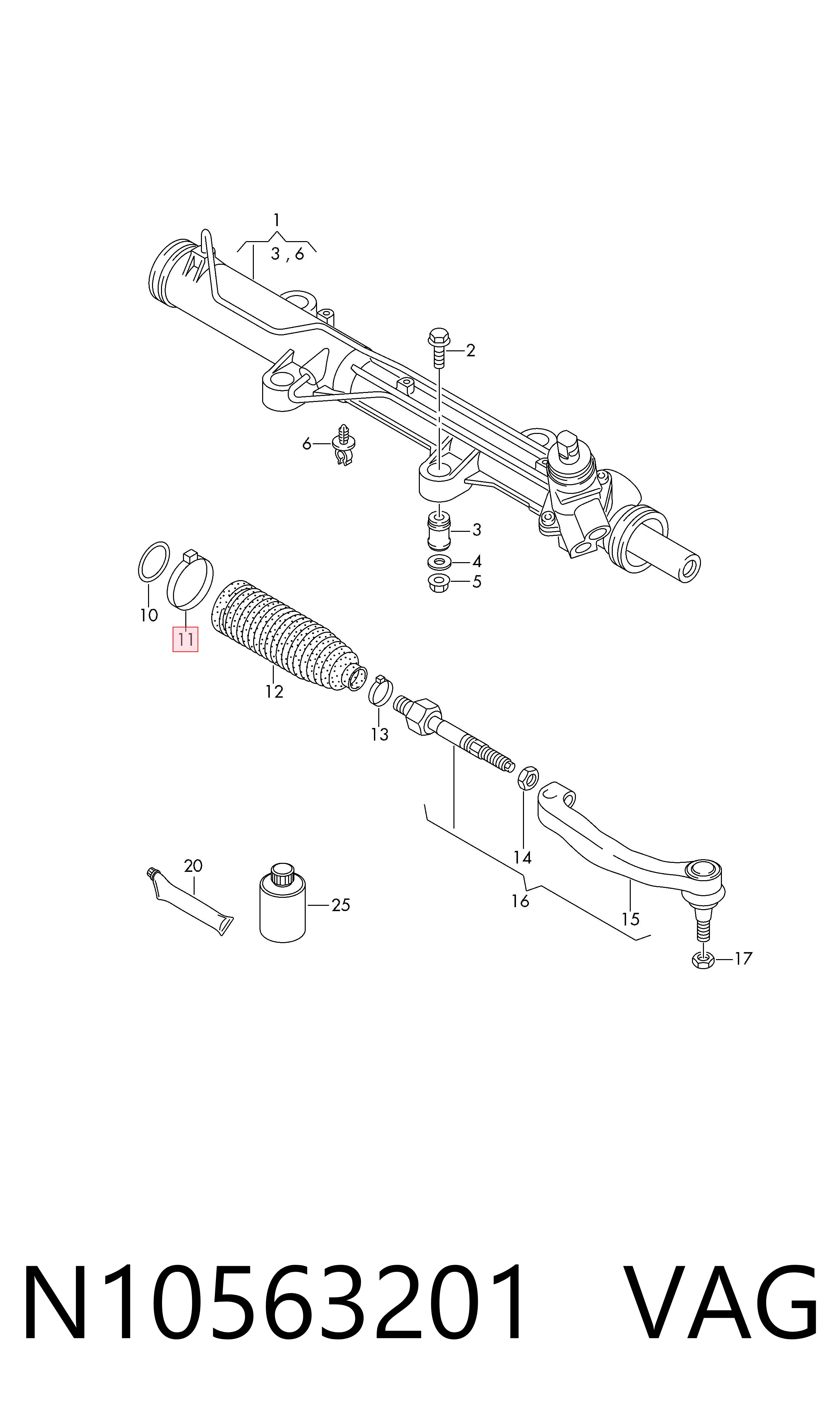  VAG N10563201 preço, a partir de 6,28 USD