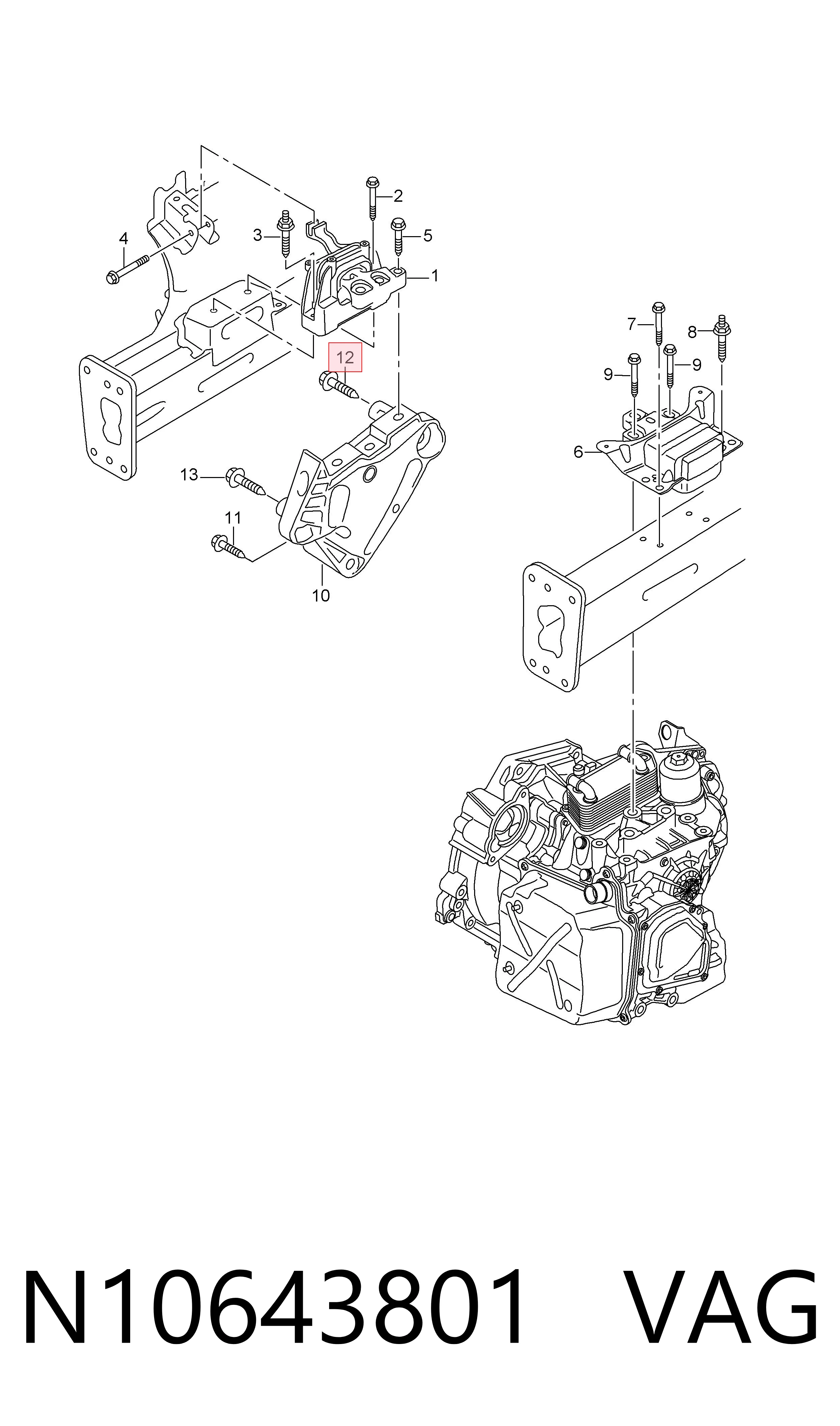  VAG N10643801 preço, a partir de 4,63 USD