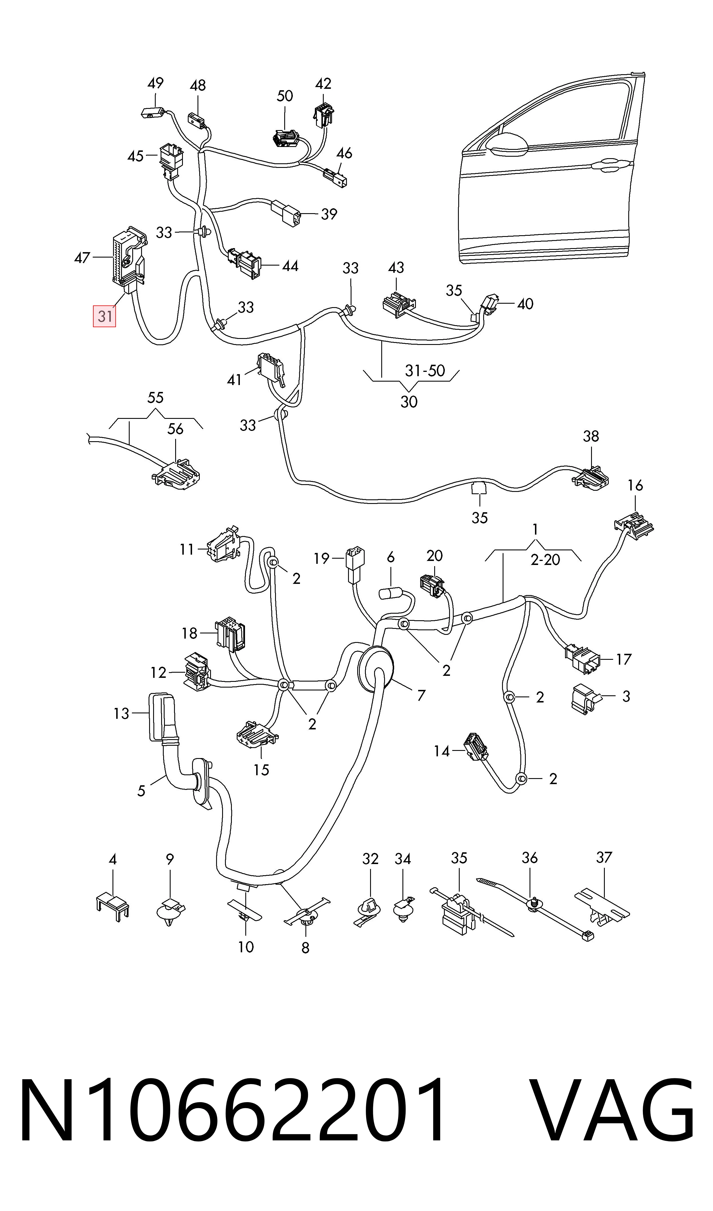  VAG N10662201 preço, a partir de 1,35 USD