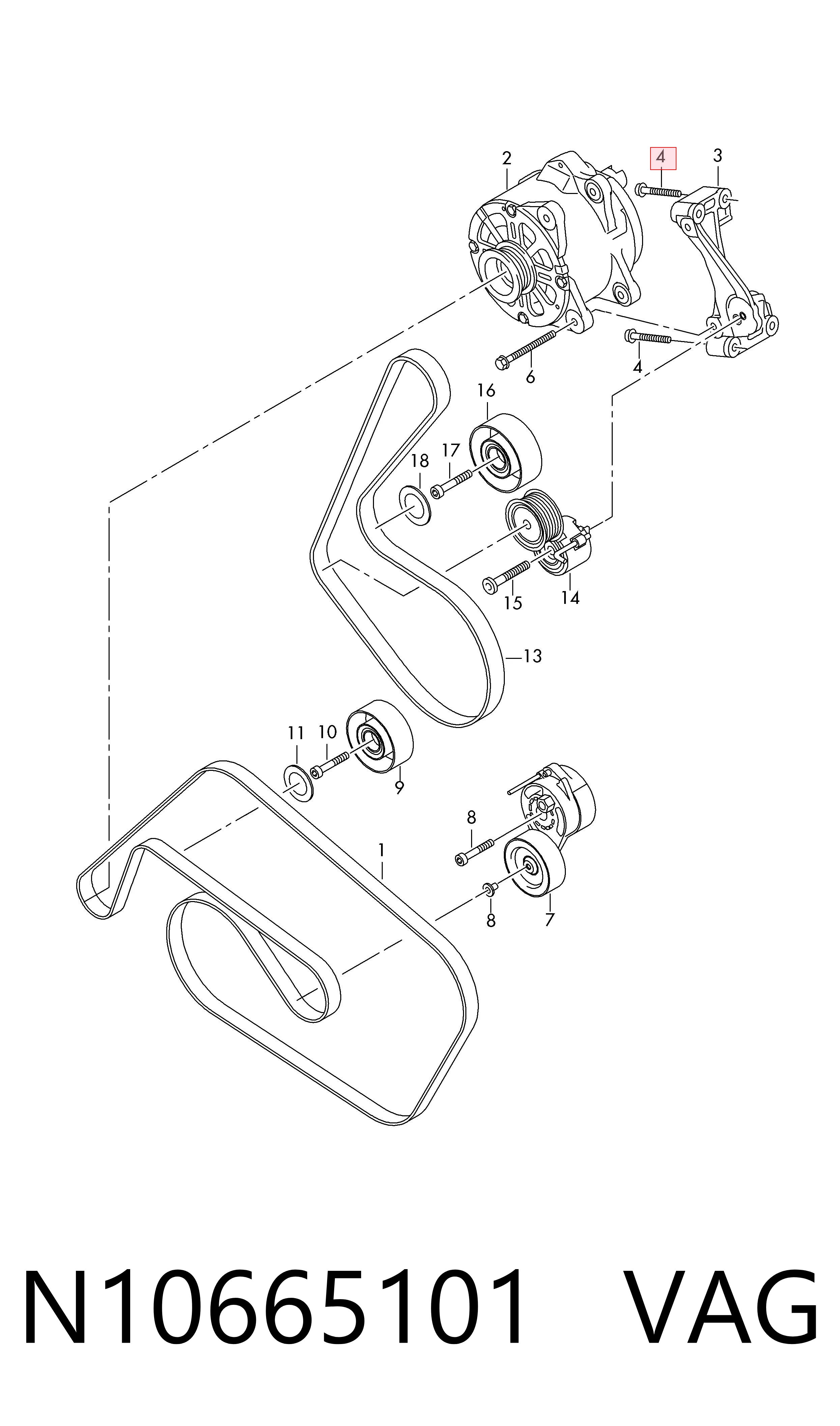  VAG N10665101 preço, a partir de 4,19 USD