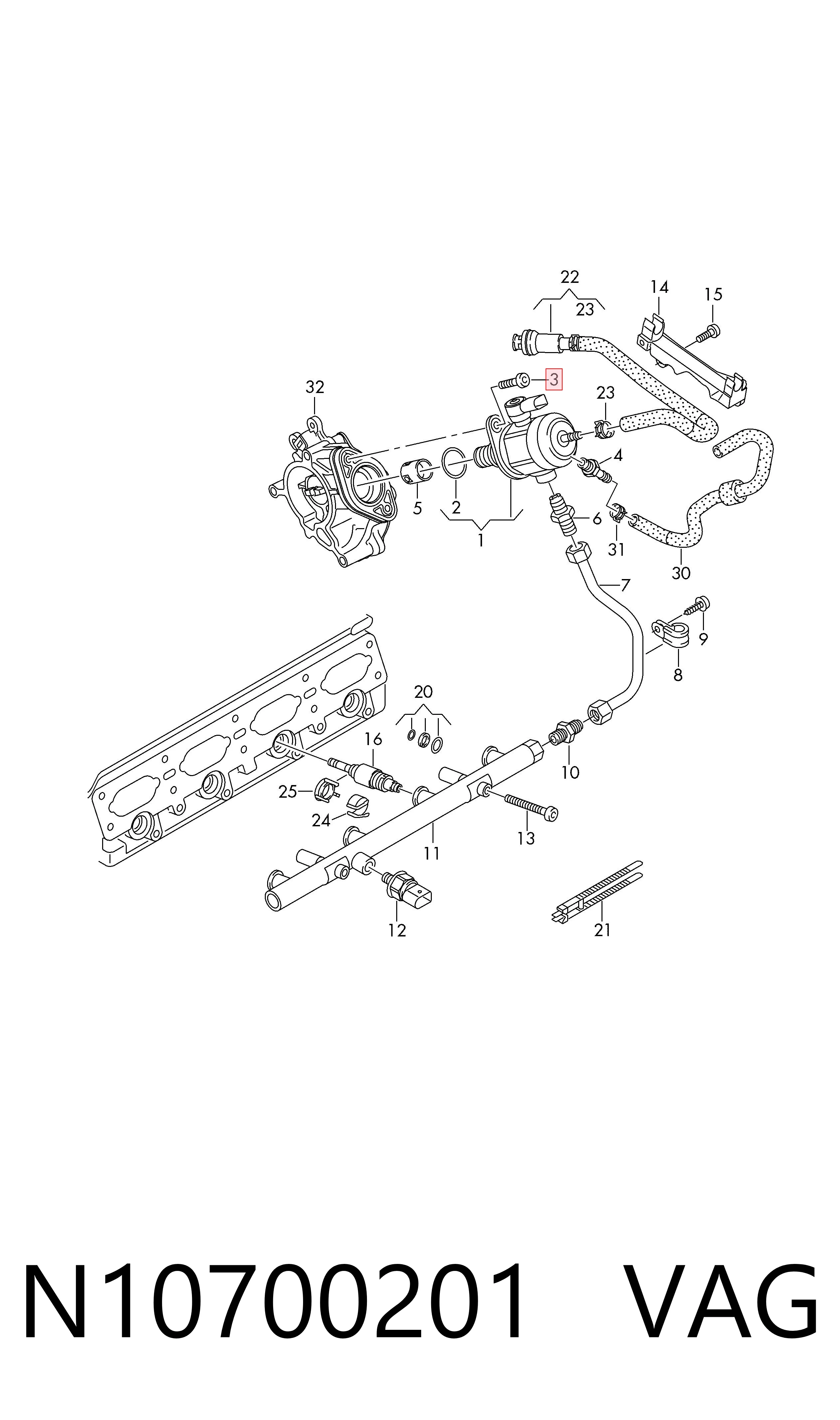 Parafuso VAG N10700201 preço, a partir de 2,27 USD