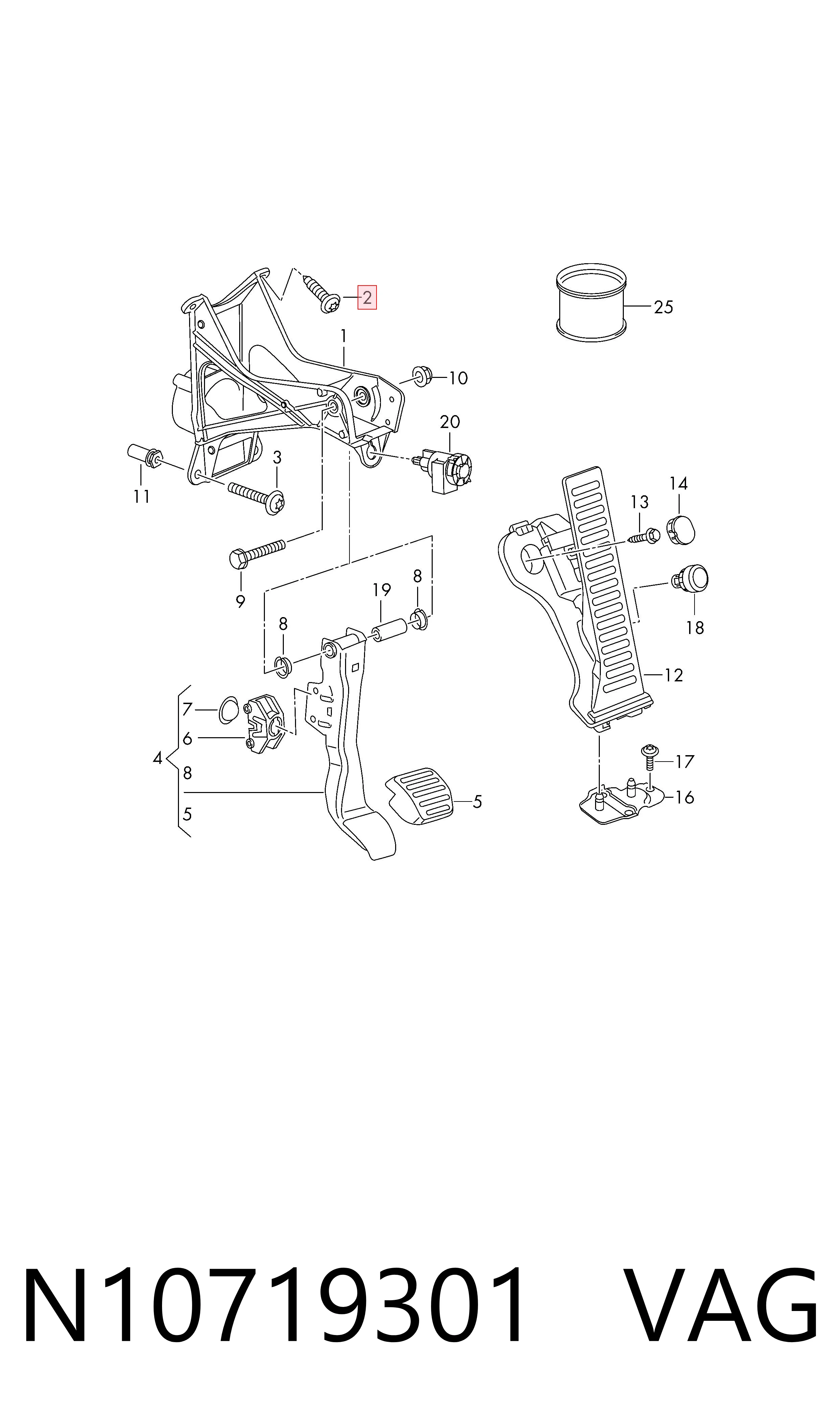  VAG N10719301 preço, a partir de 2,26 USD