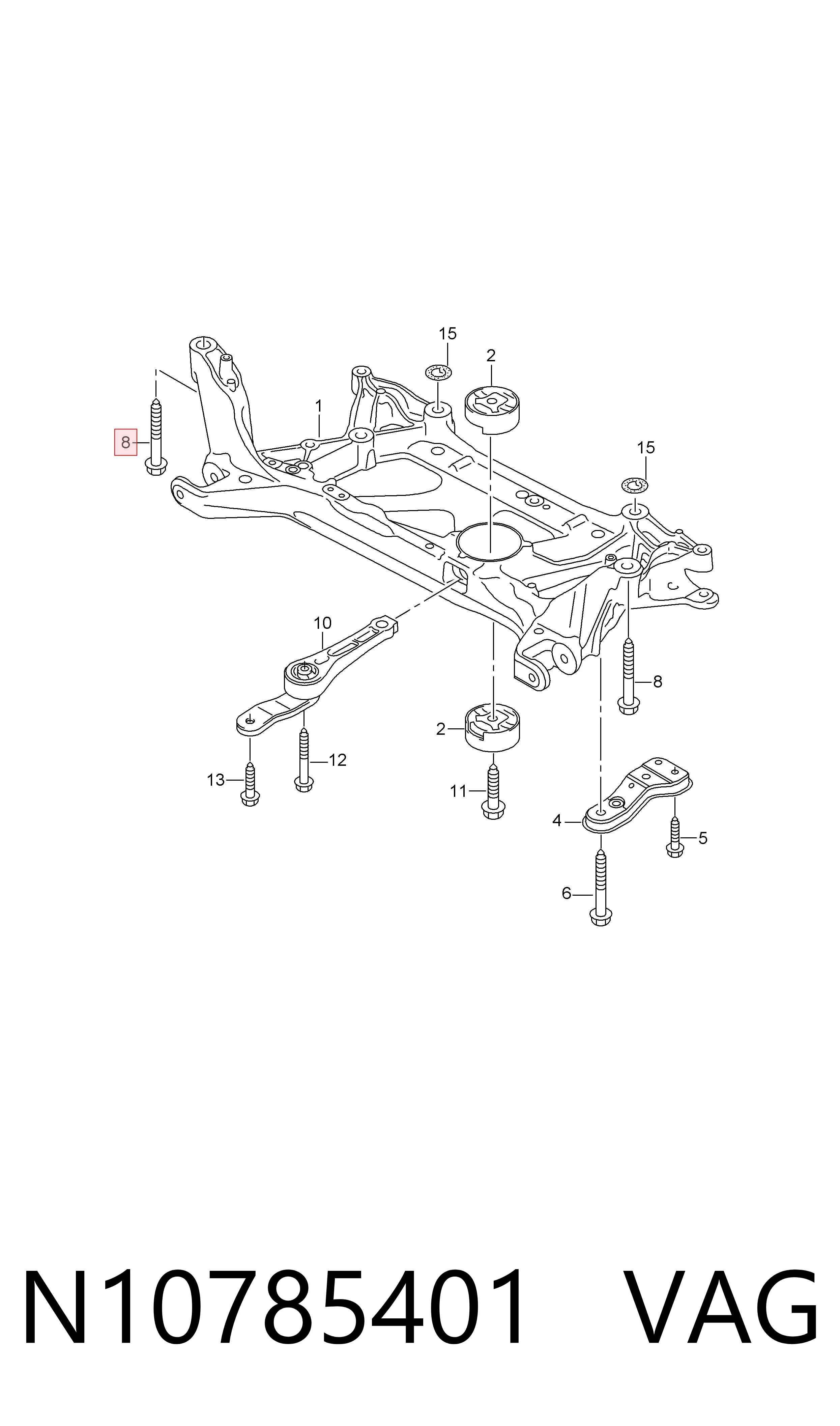 Parafuso VAG N10785401 preço, a partir de 4,89 USD