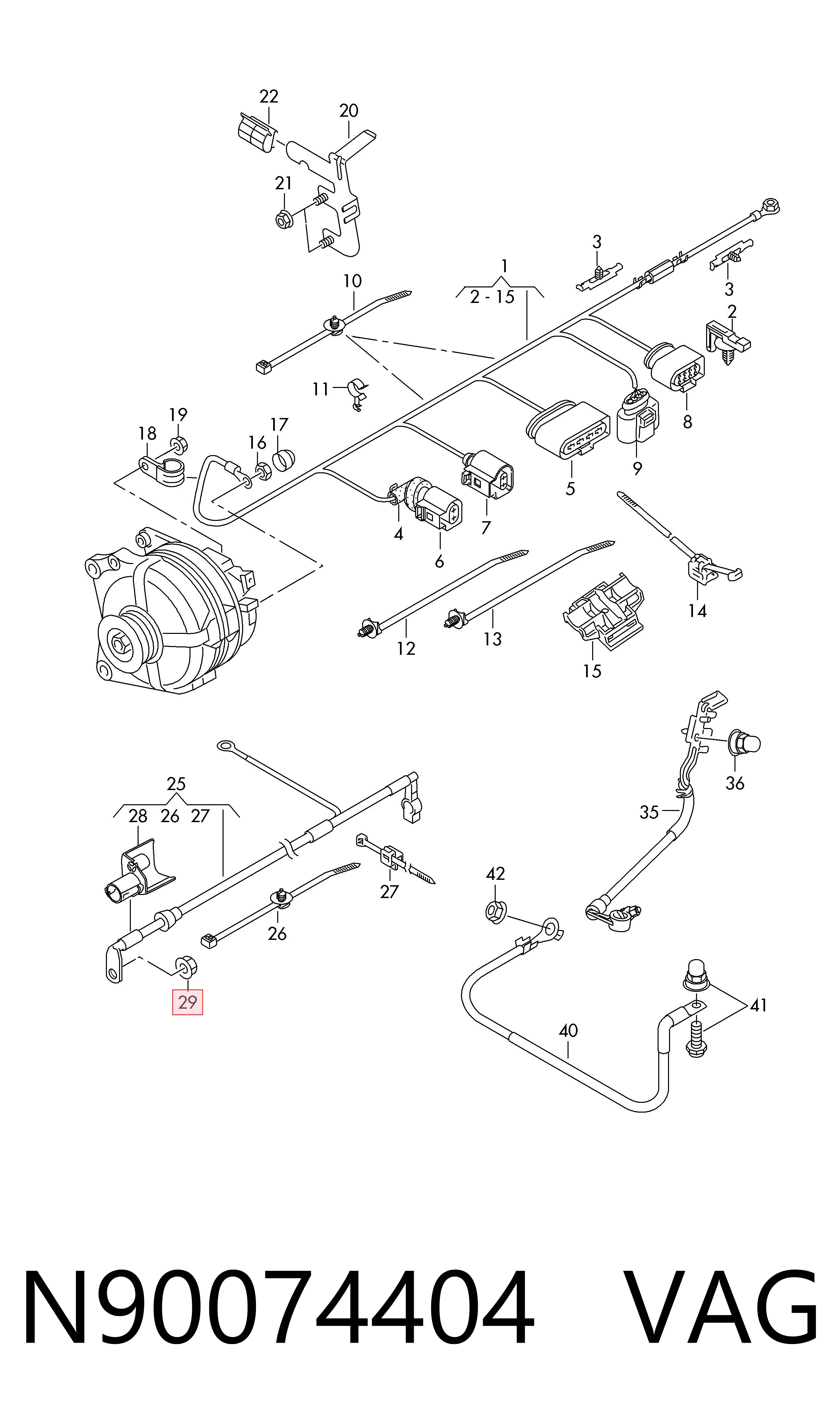 Correia do mecanismo de distribuição de gás, kit VAG N90074404 preço, a partir de 0,69 USD