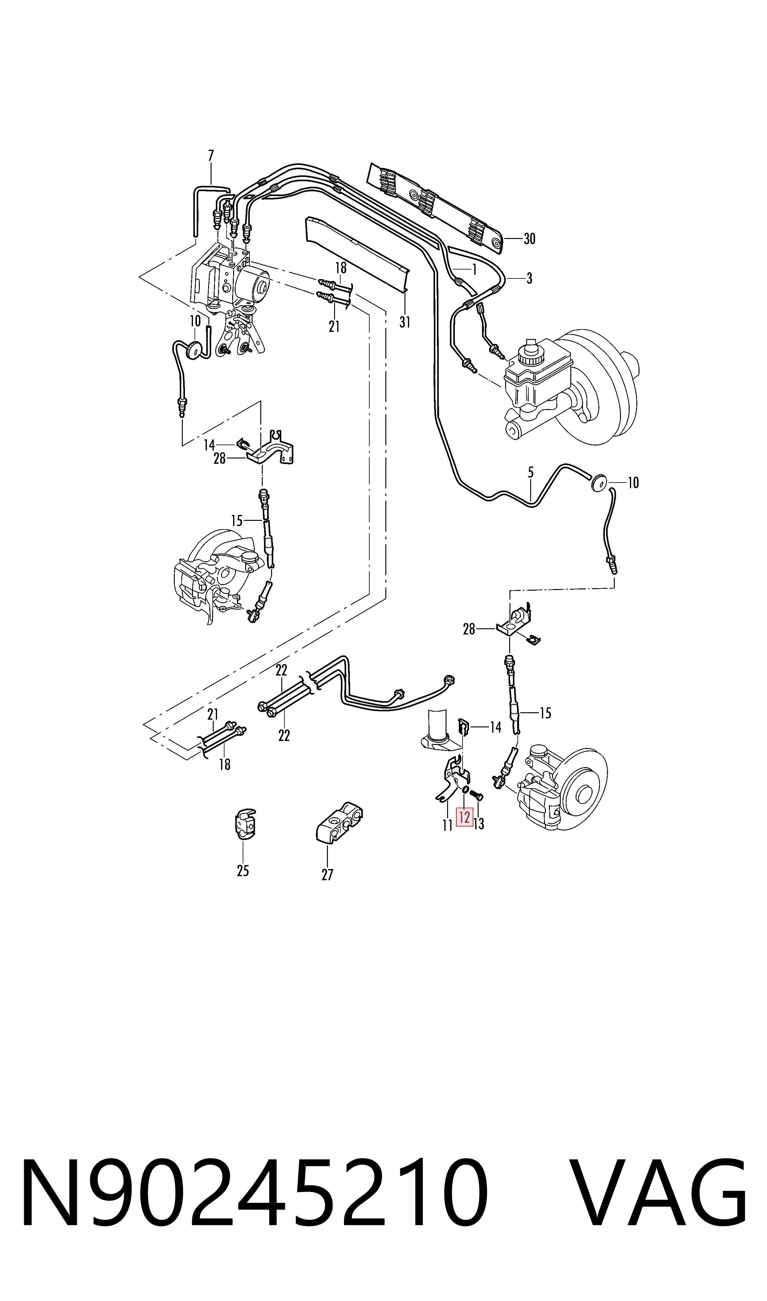  VAG N90245210 preço, a partir de 1,63 USD