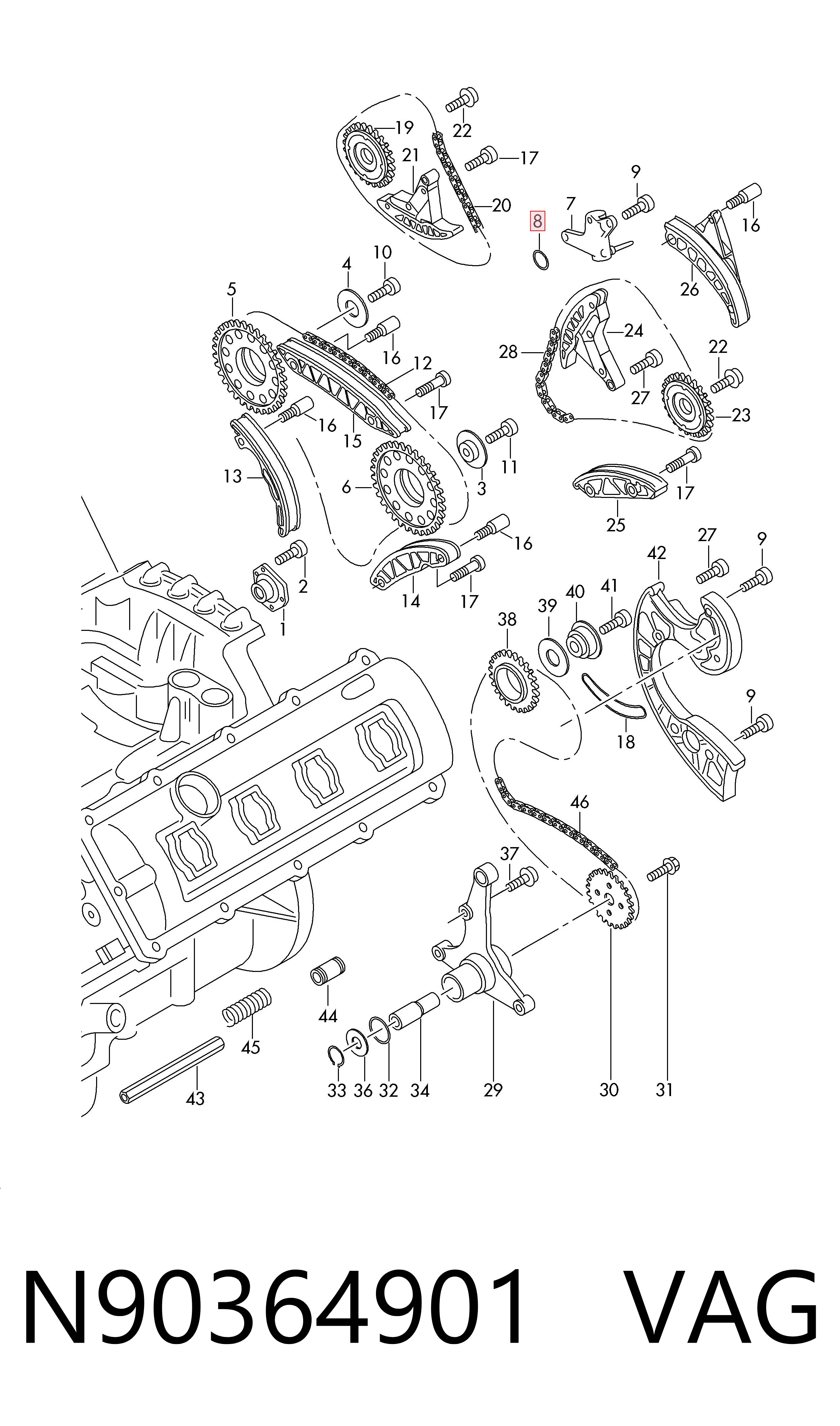  VAG N90364901 preço, a partir de 3,33 USD