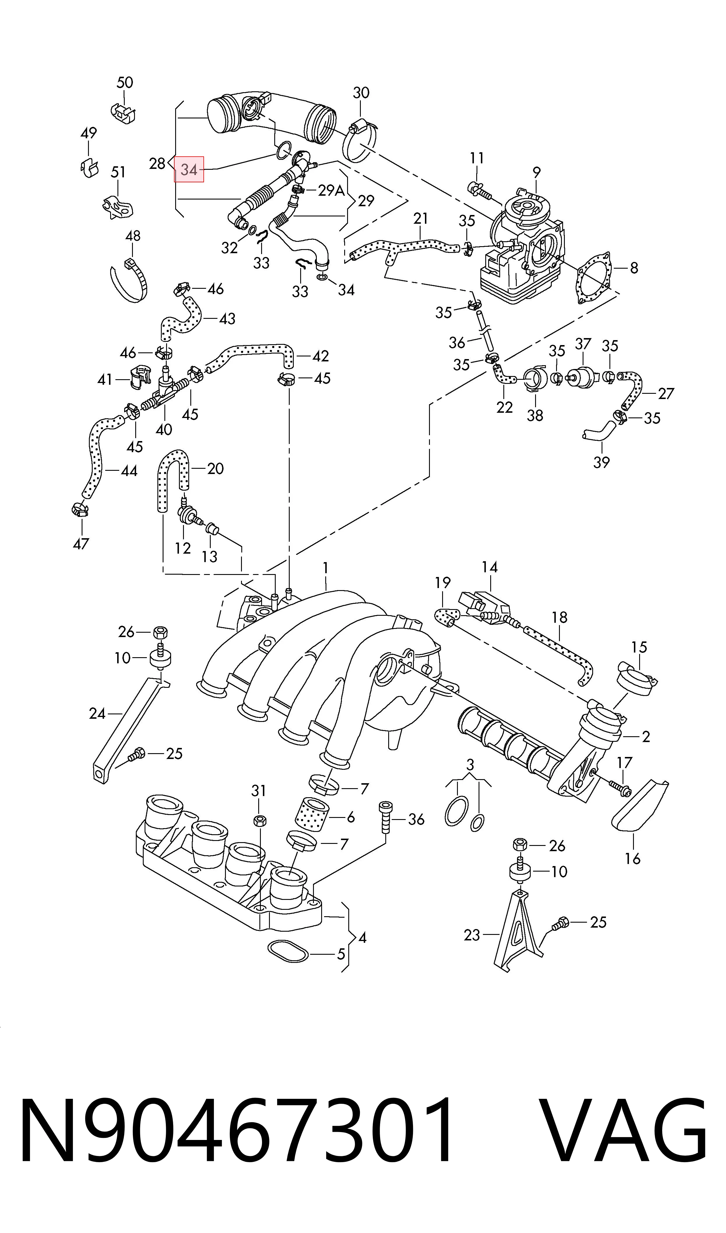Vedante anular de separador de óleo dos gases de cárter VAG N90467301 preço, a partir de 2,83 USD