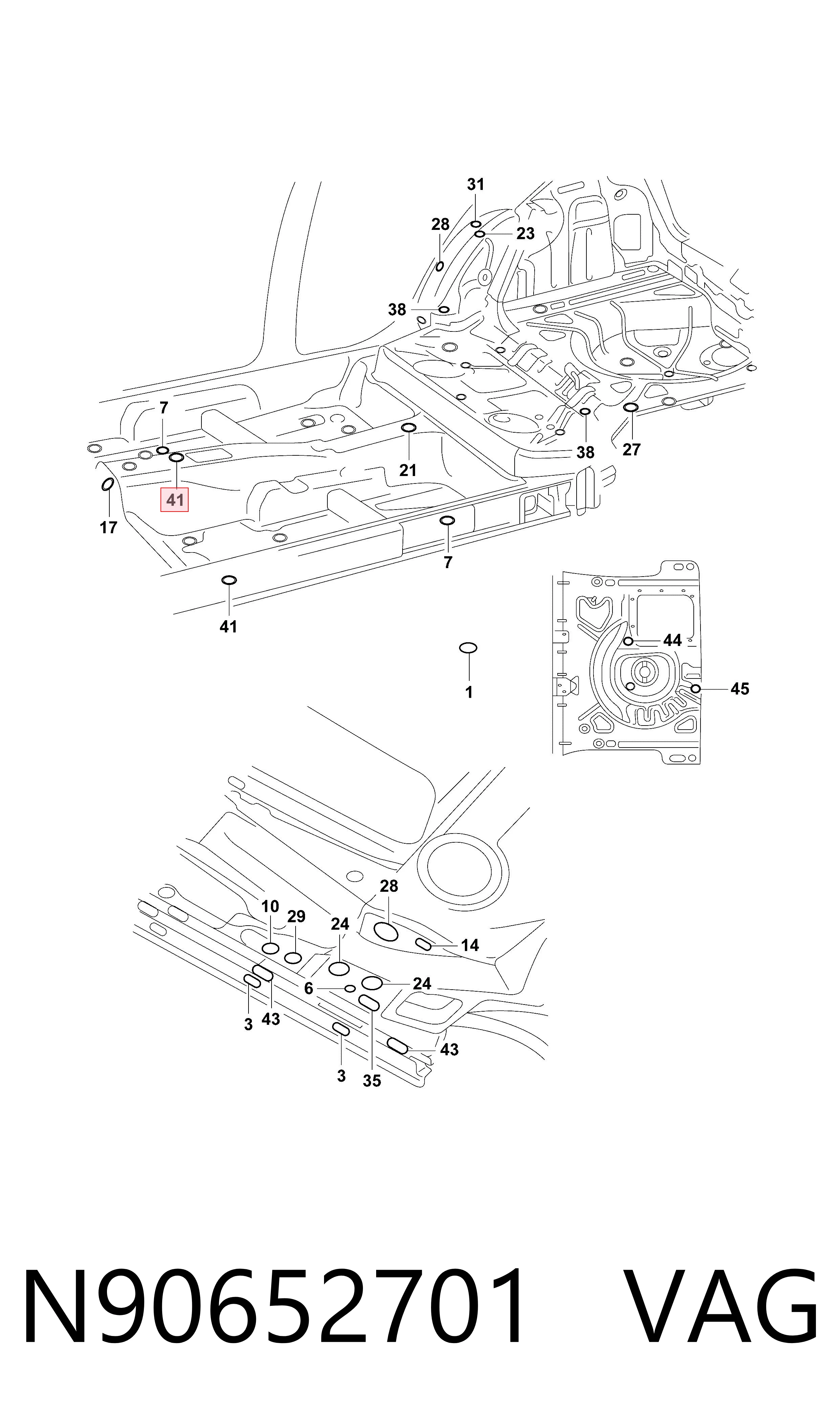 Tampão de fundo de carroçaria Volkswagen Polo preço, a partir de 3,53 USD
