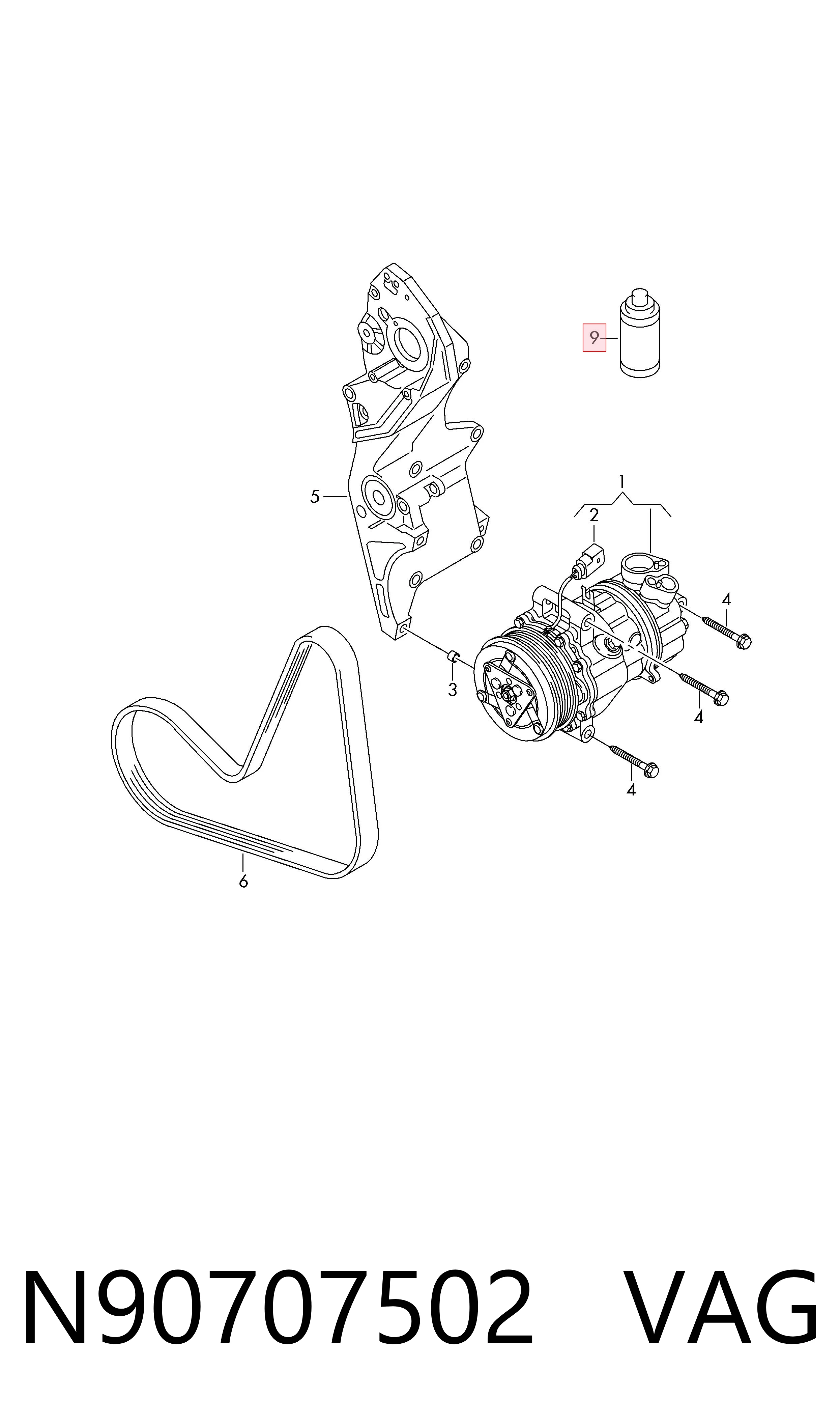  VAG N90707502 preço, a partir de 5,78 USD