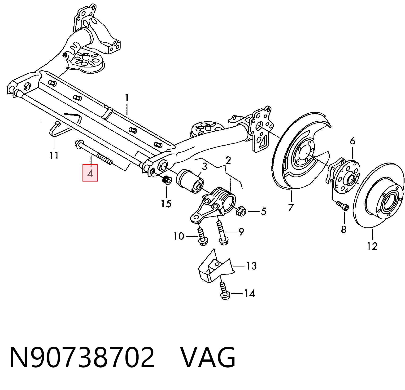 N90738702 VAG Parafuso
