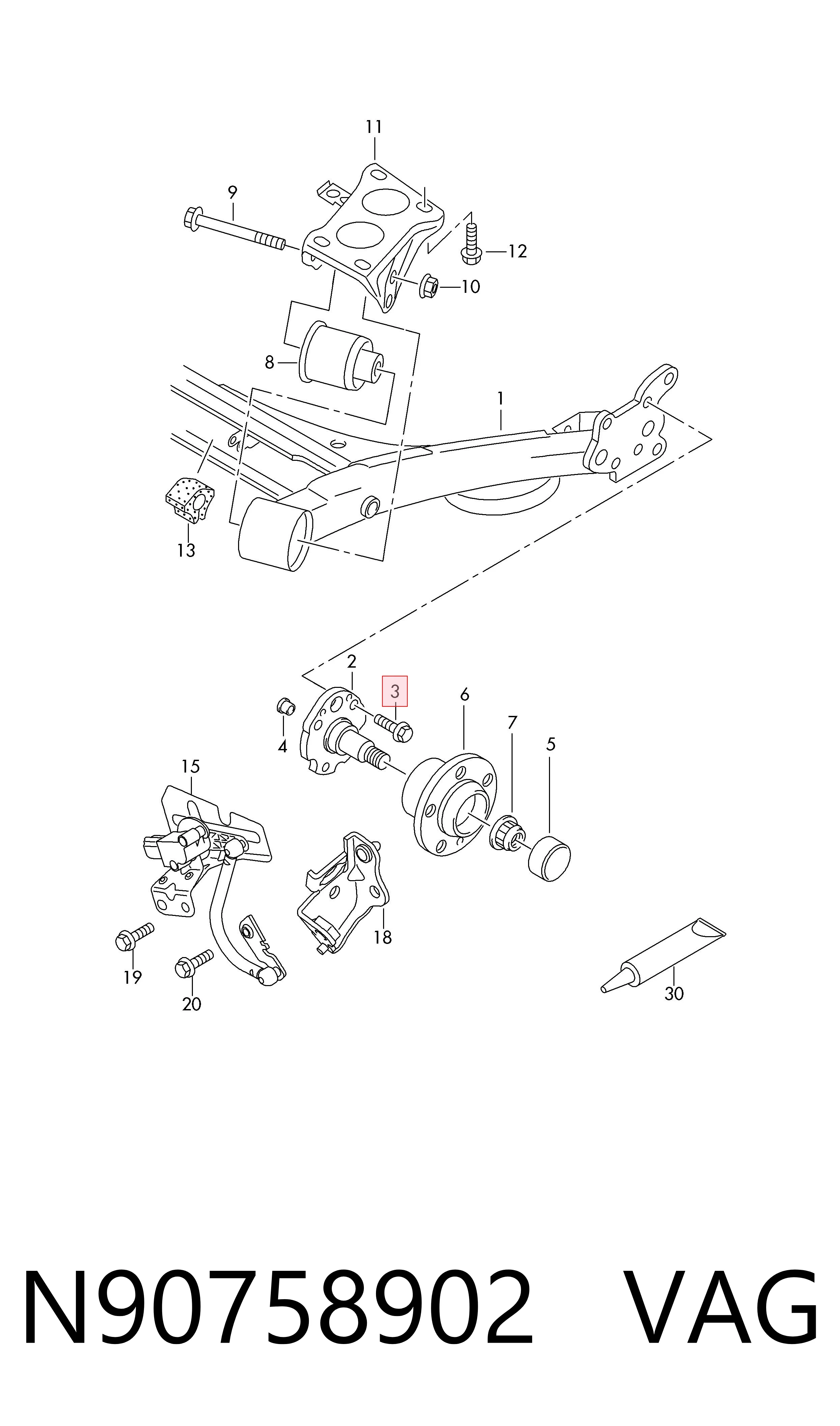 N90758902 VAG Parafuso