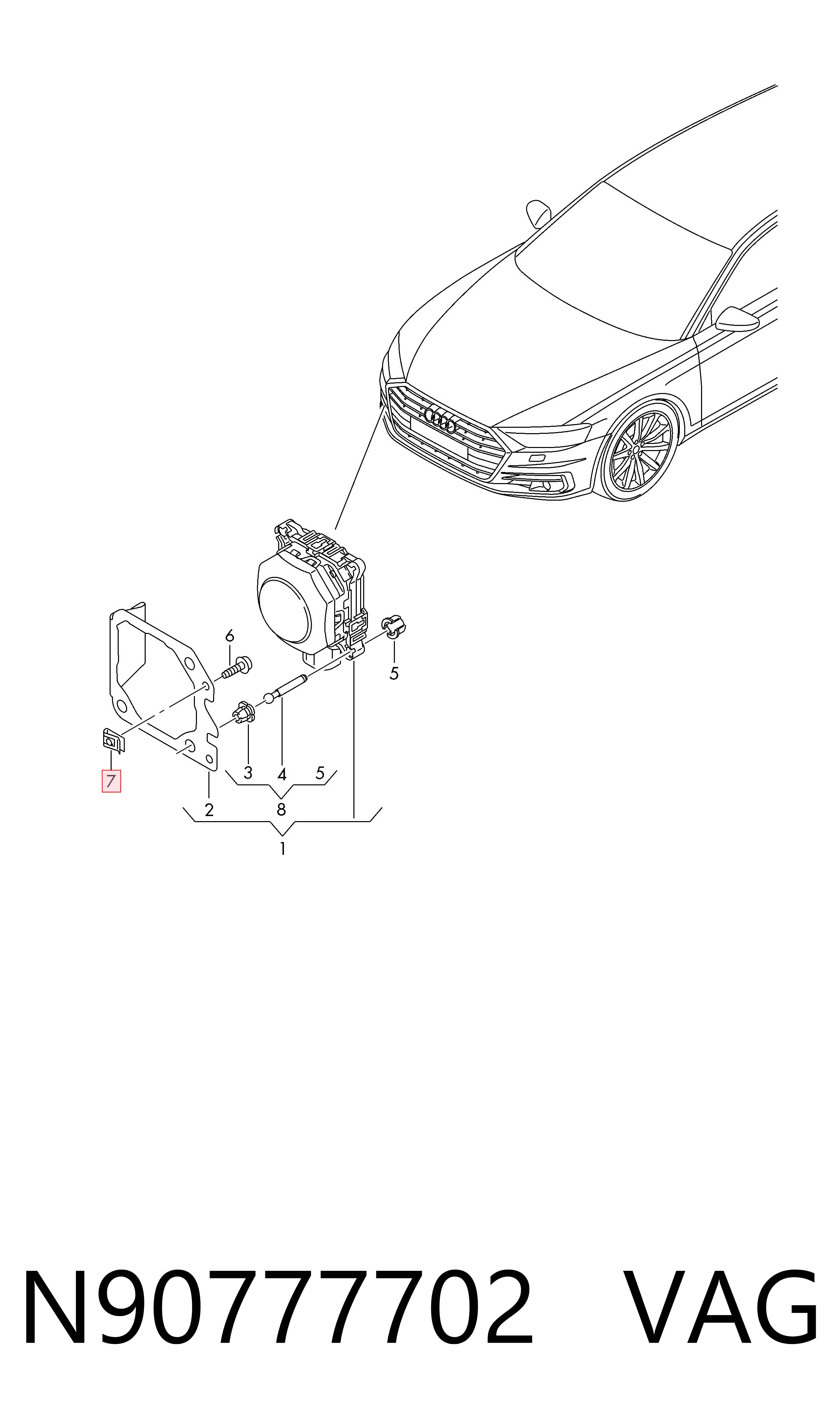 N90777702 VAG Porca cativa para parafuso auto-roscante