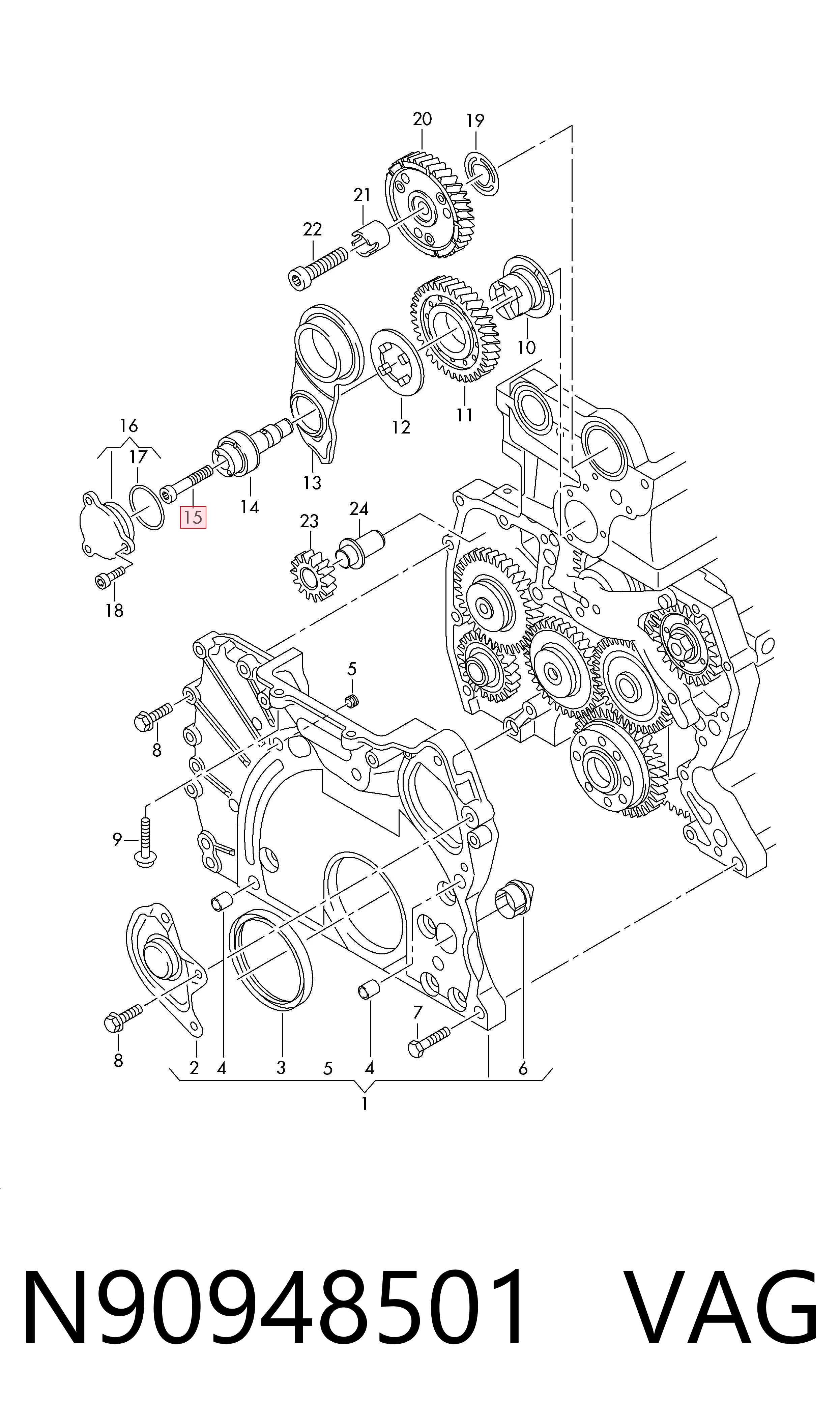 N90948501 VAG Parafuso