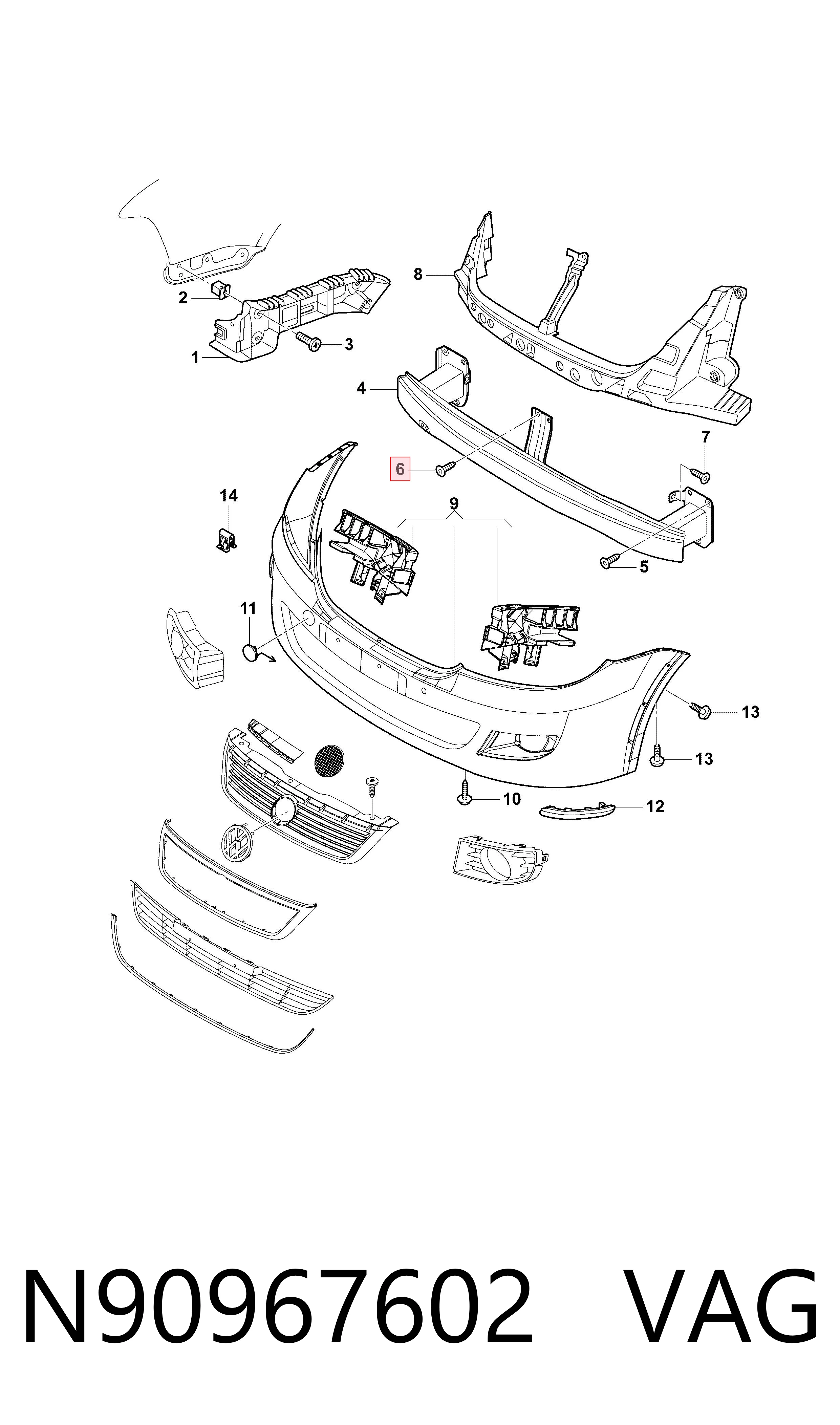 N90967602 VAG Parafuso