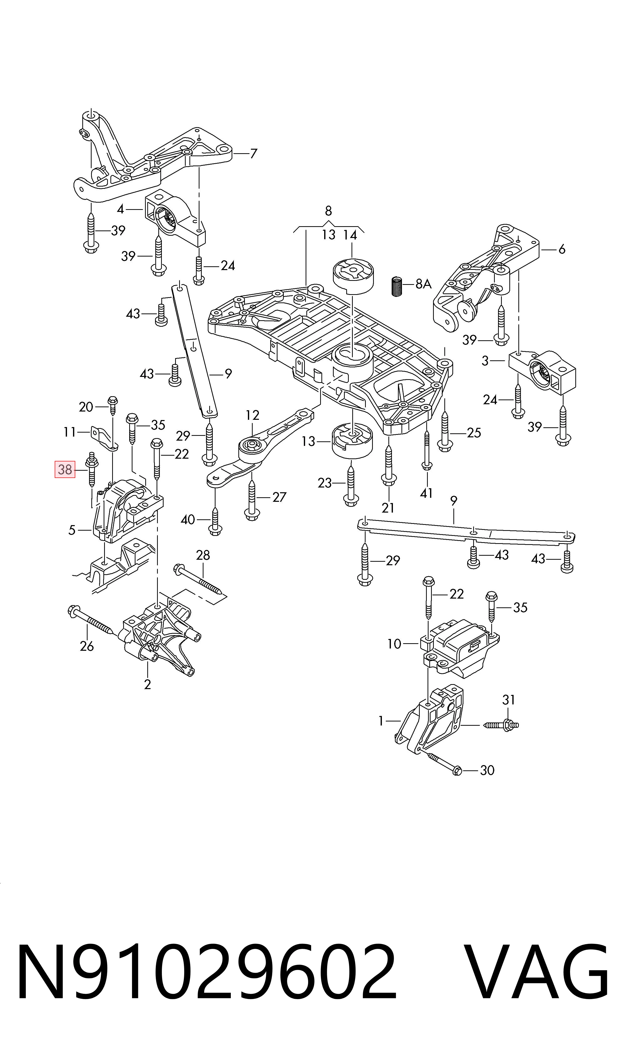 Parafuso VAG N91029602 preço, a partir de 4,86 USD