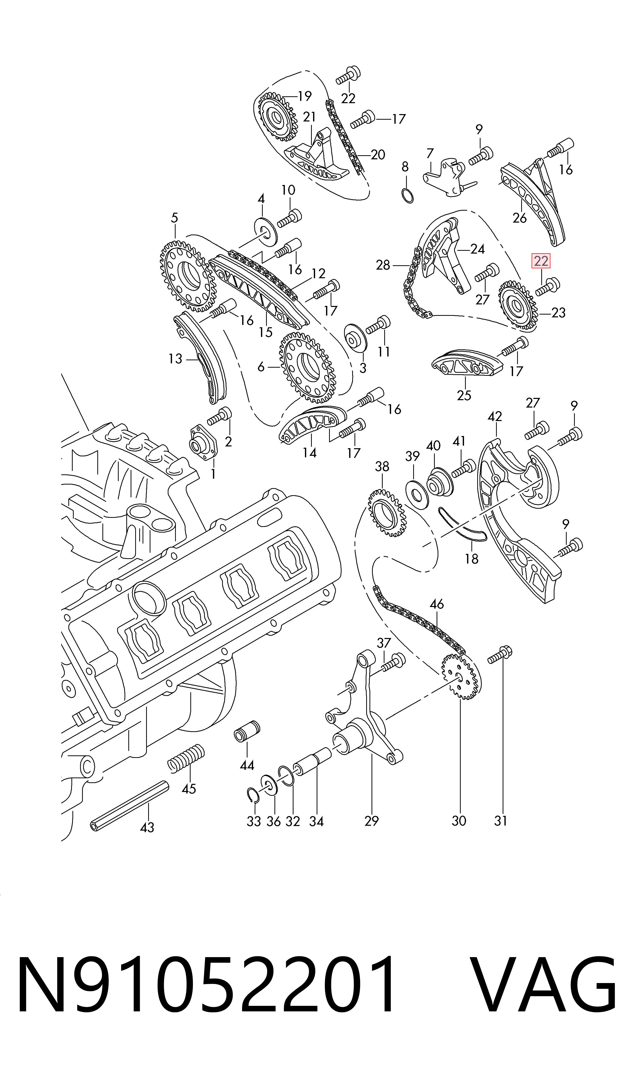 N91052201 VAG Parafuso