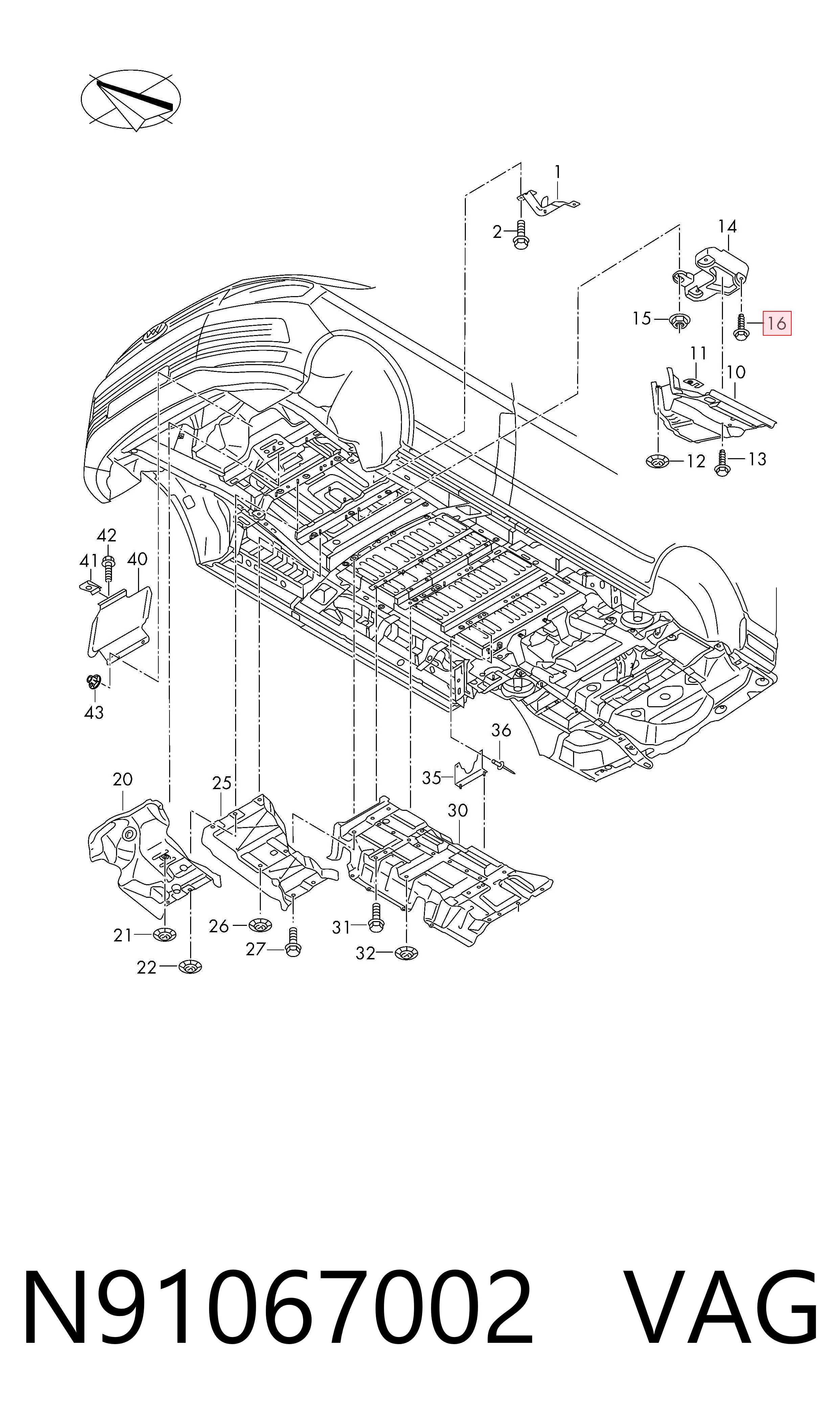 N91067002 VAG Parafuso