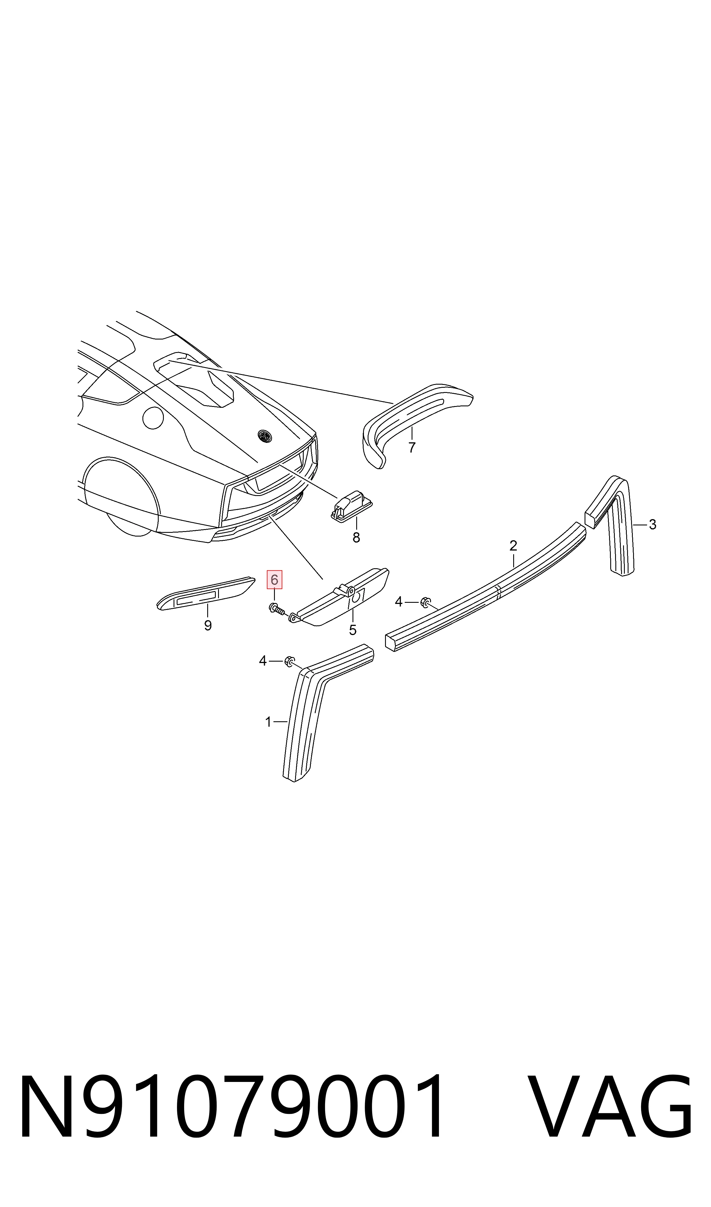  VAG N91079001 preço, a partir de 1,25 USD