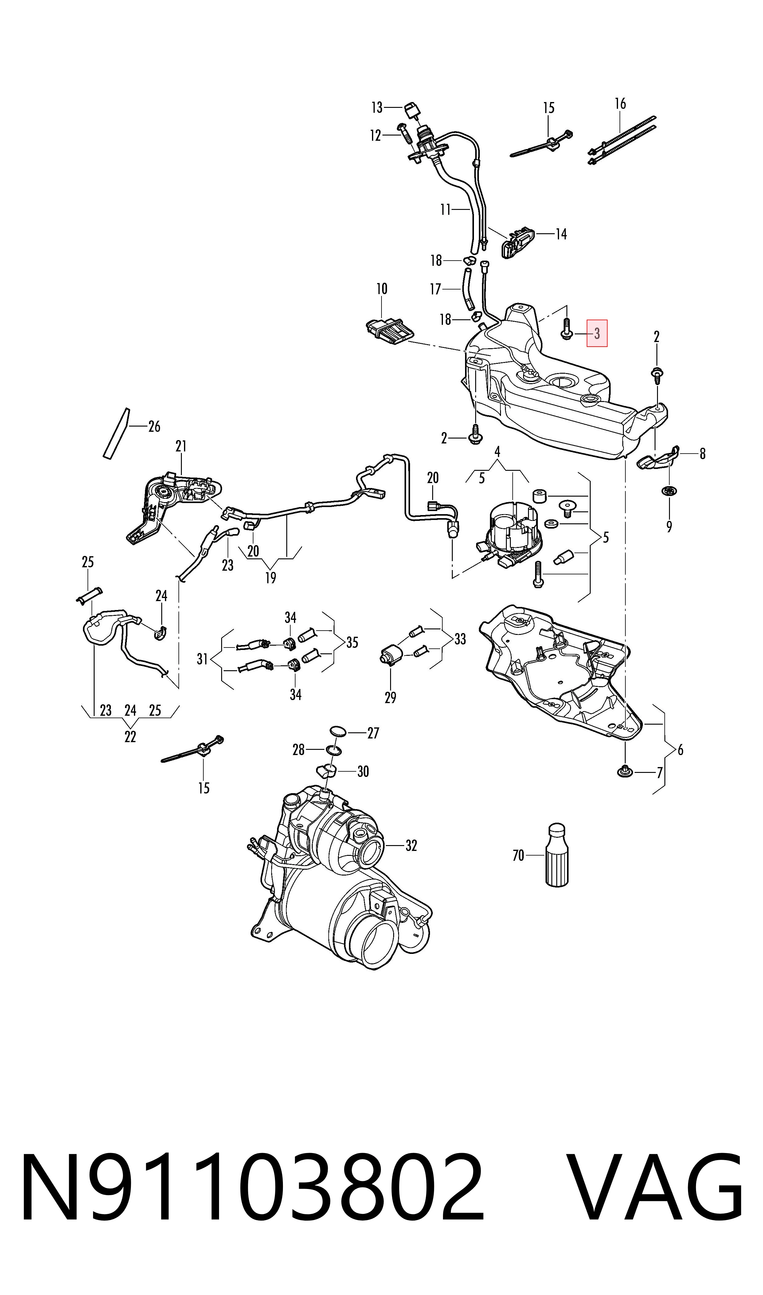  VAG N91103802 preço, a partir de 5,75 USD