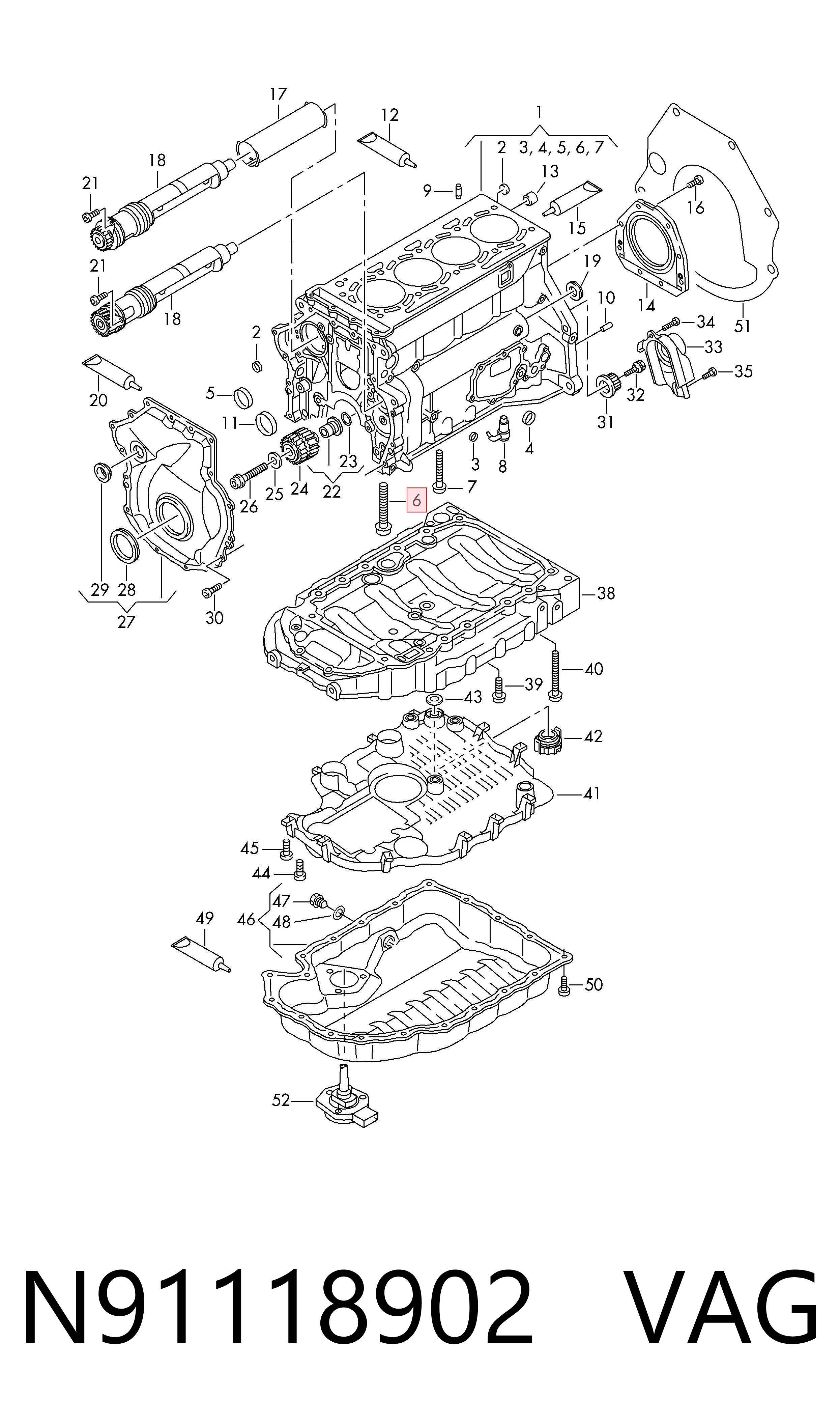 N91118902 VAG Parafuso