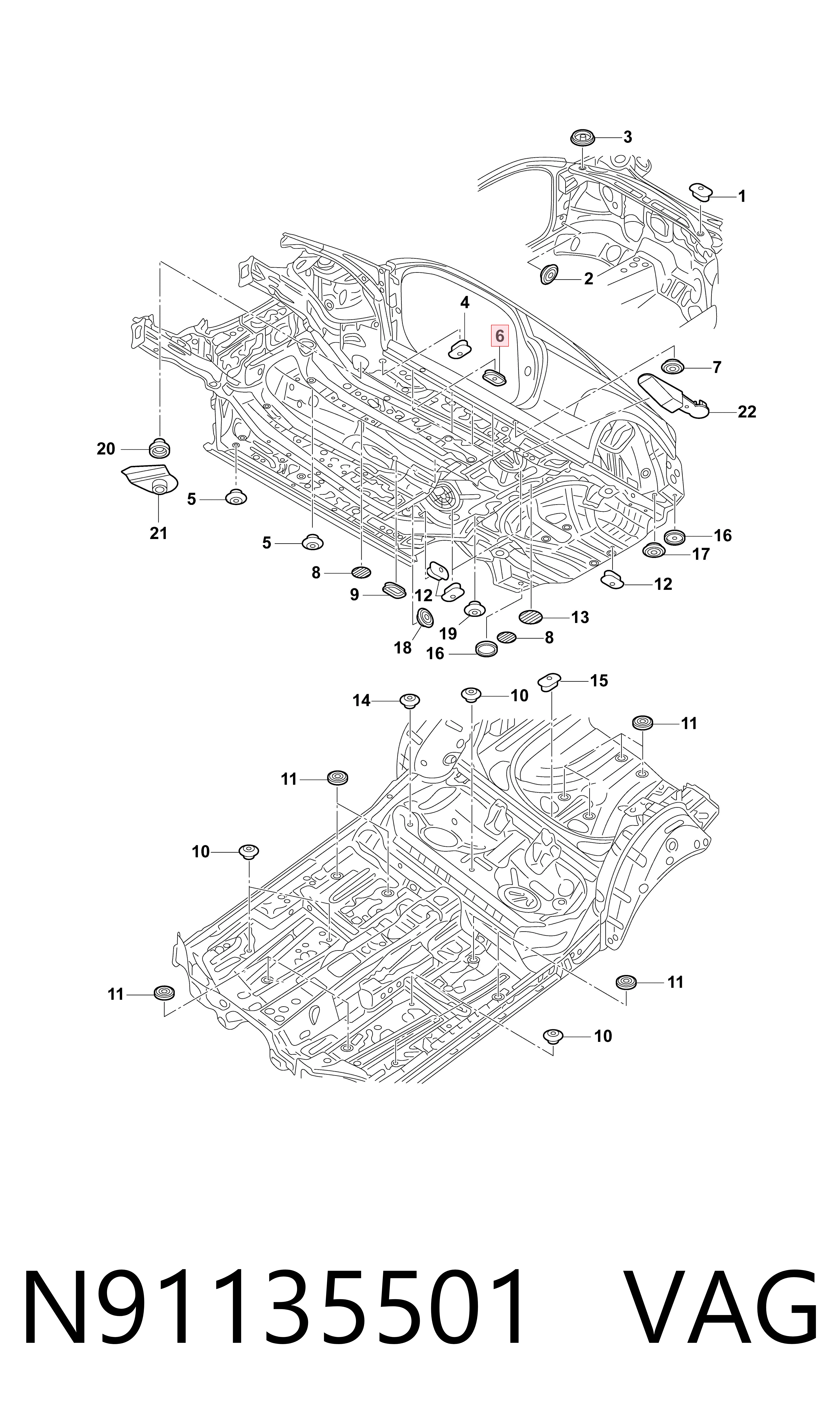  VAG N91135501 preço, a partir de 1,31 USD