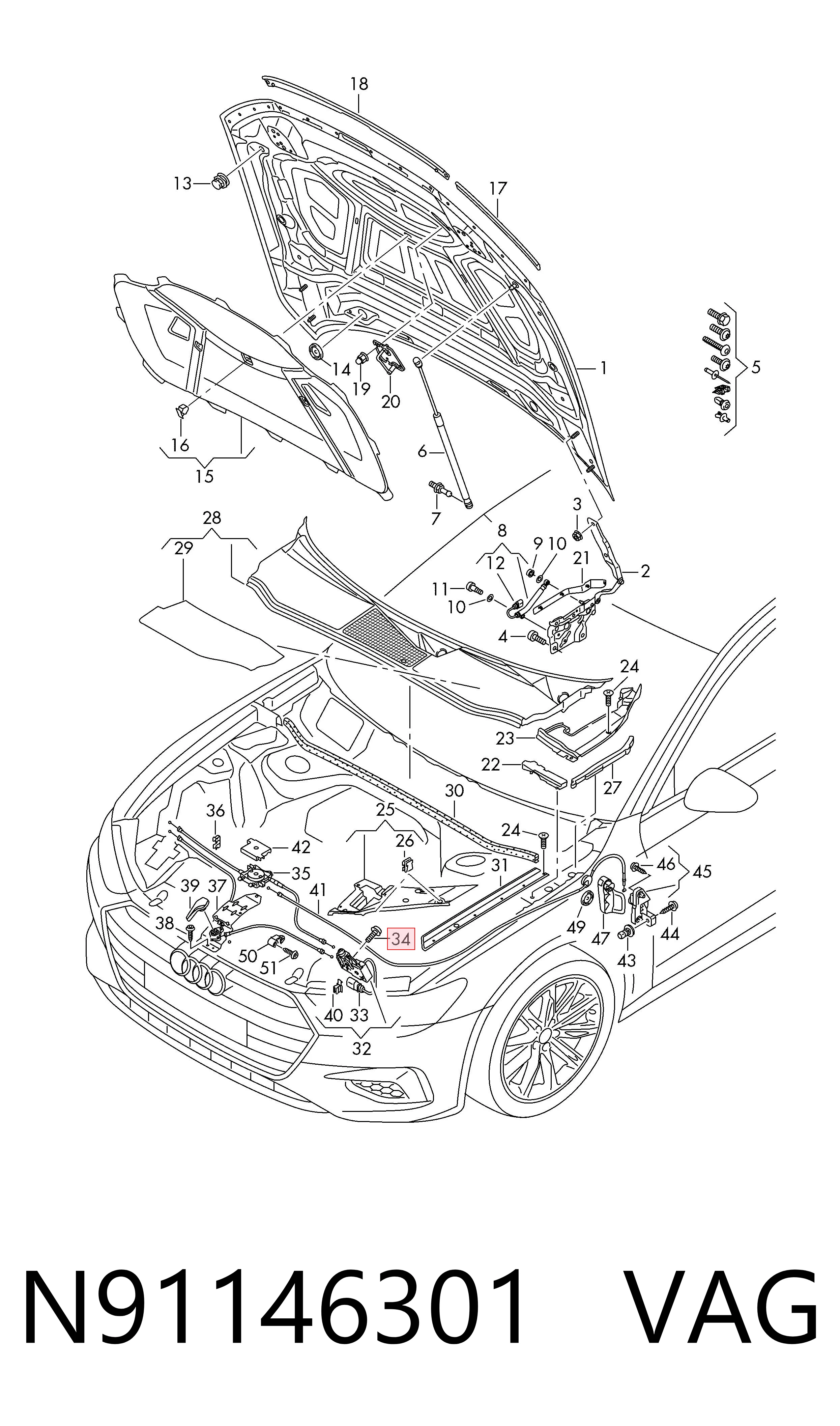  VAG N91146301 preço, a partir de 2,42 USD