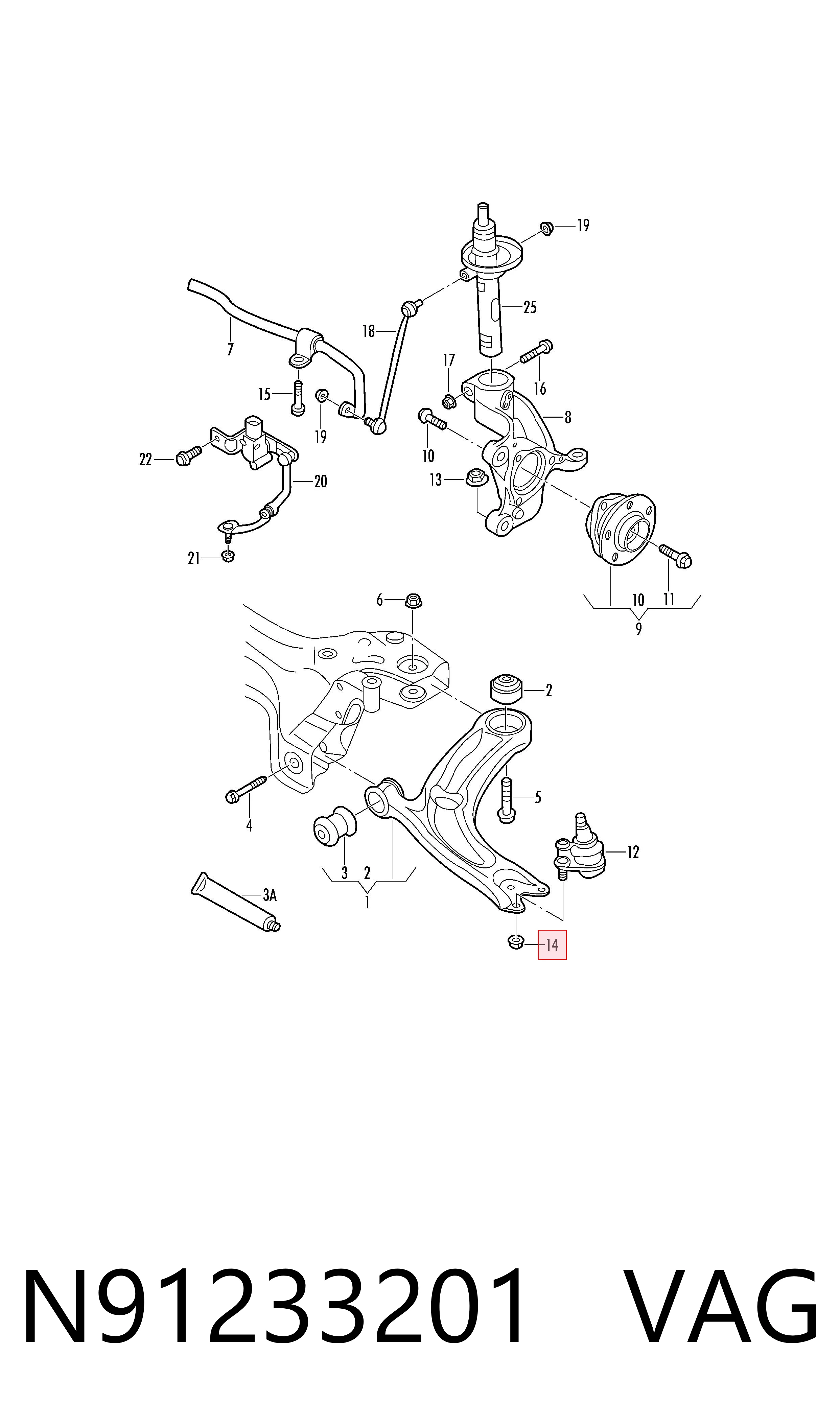  VAG N91233201 preço, a partir de 2,59 USD
