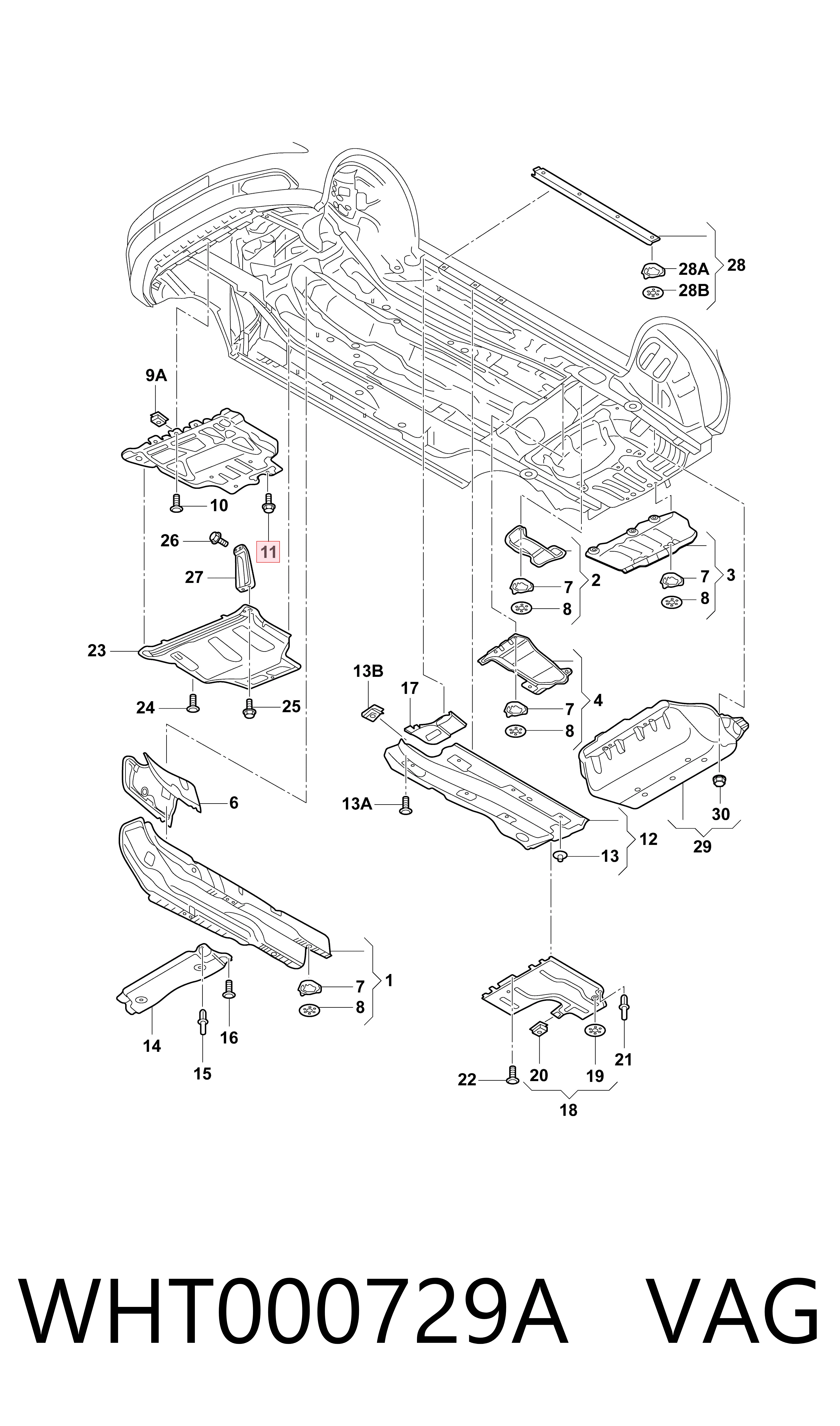 Compre WHT000729A VAG Parafuso de panela de motor