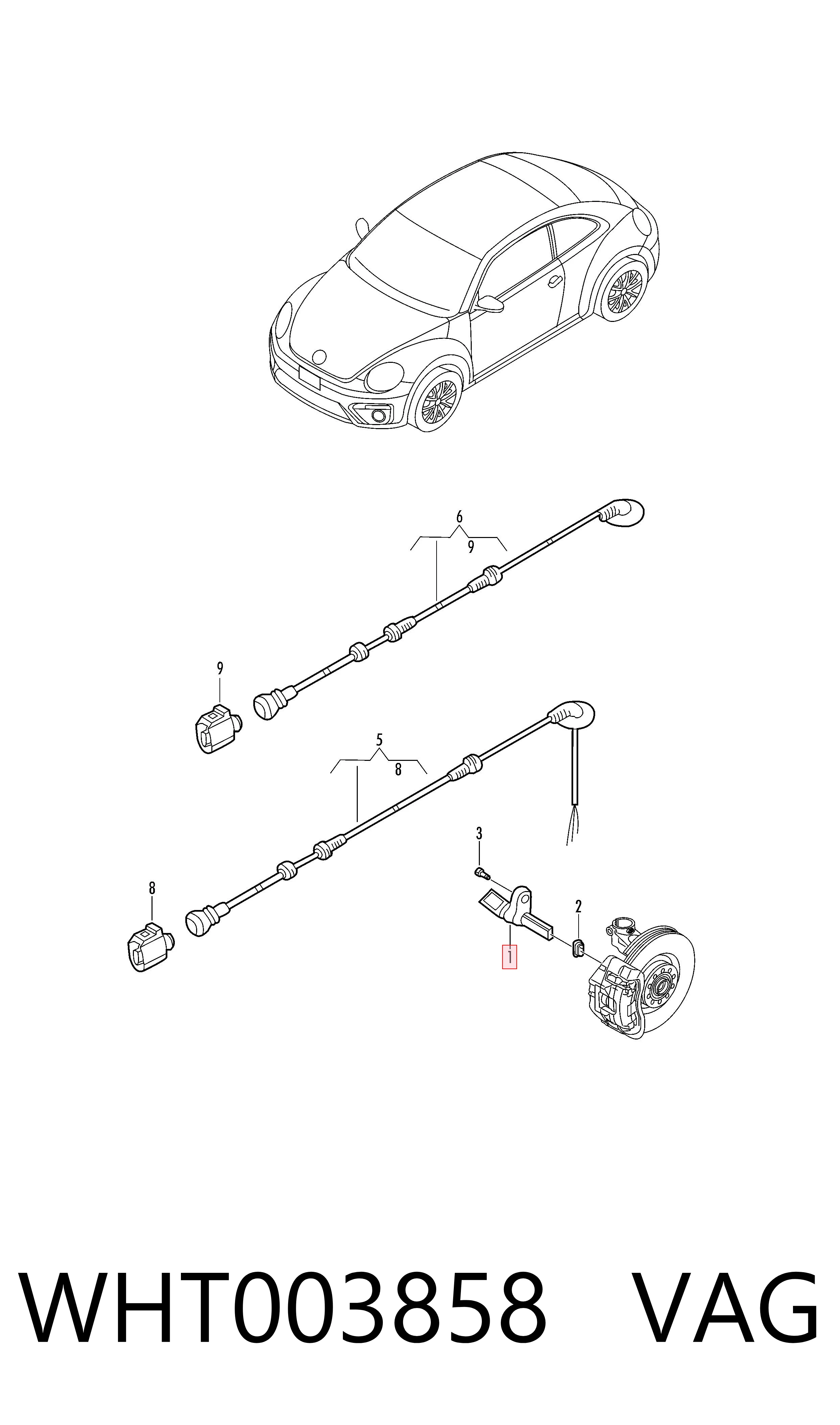 Sensor ABS traseiro direito VAG WHT003858 preço, a partir de 17,58 USD